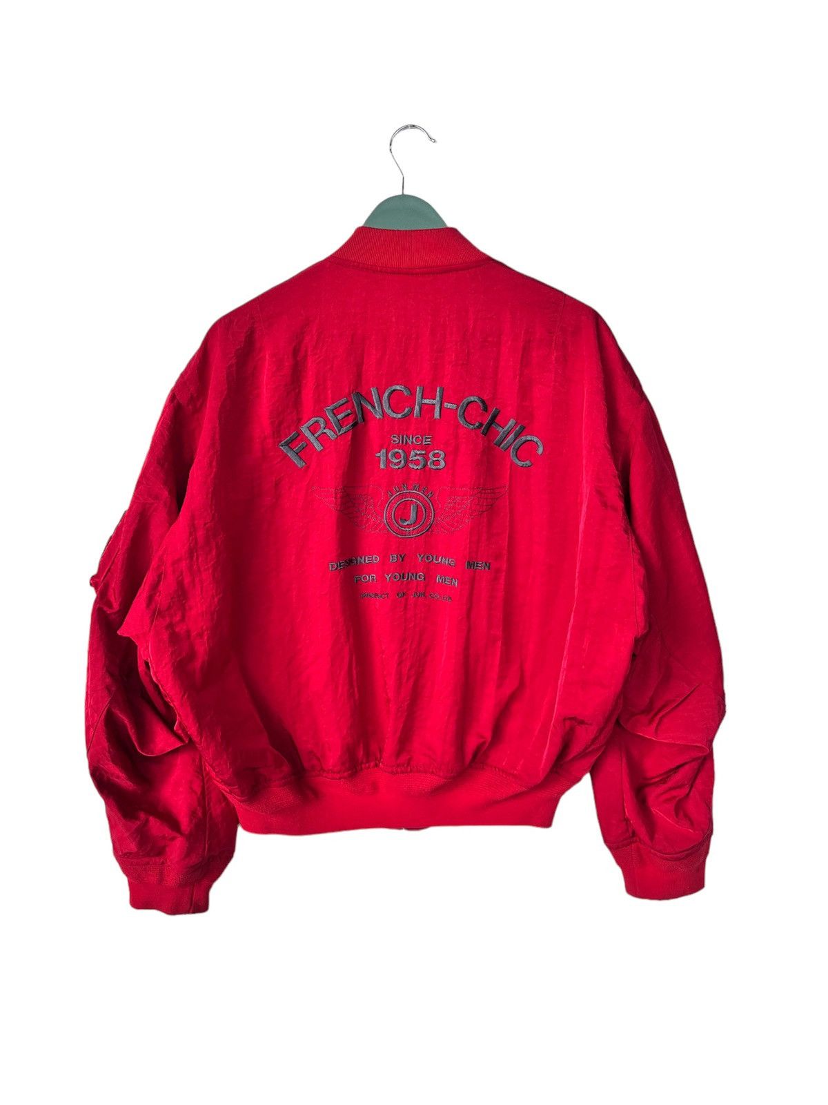 Japanese Brand Vintage French-Chic by Jun Men Bomber Jacket Size US M / EU 48-50 / 2 - 2 Thumbnail