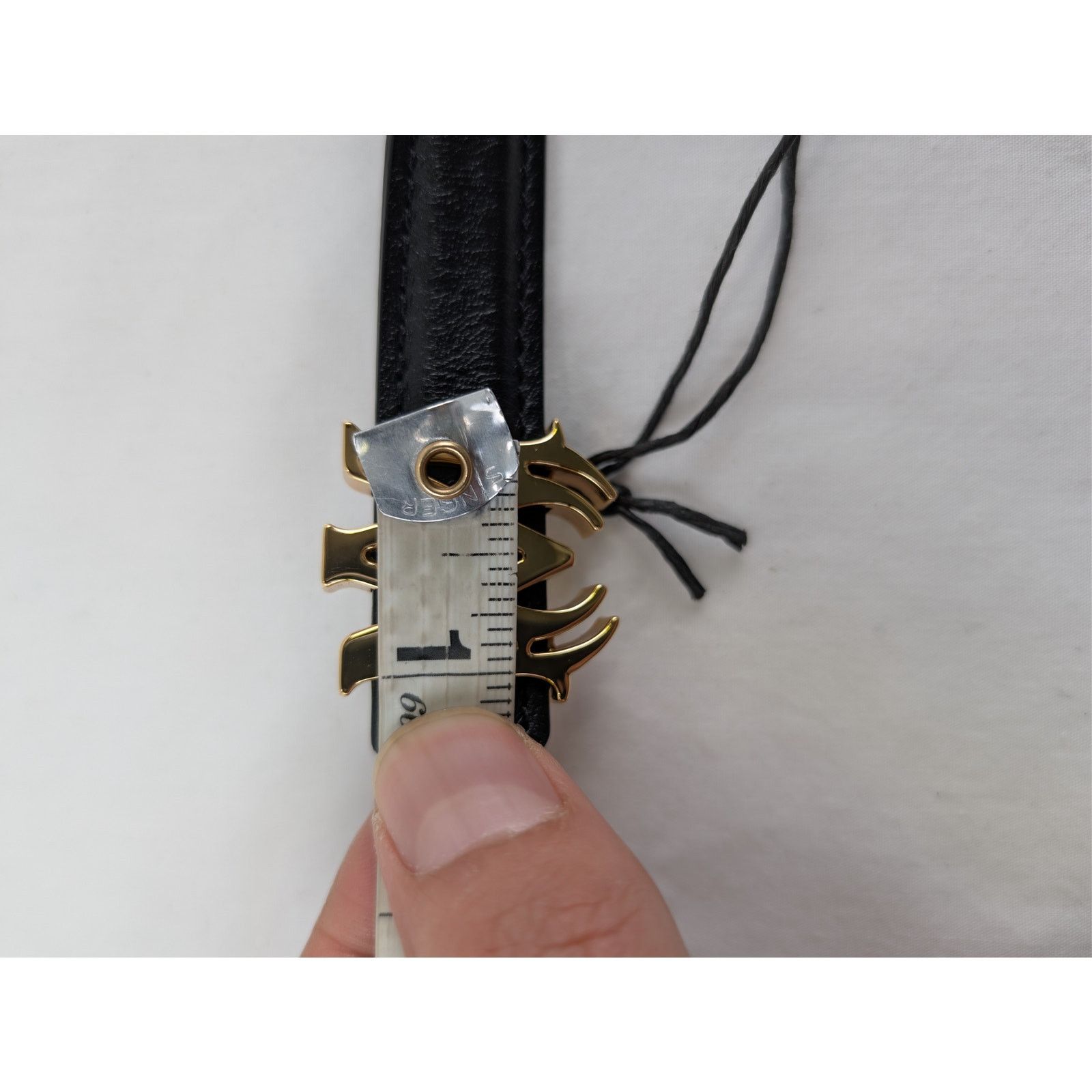 Amiri o1rshd1 Q:3 / Size: 95cm / MA 2 Cm Belt in Gold/Black Size 38 - 11 Thumbnail