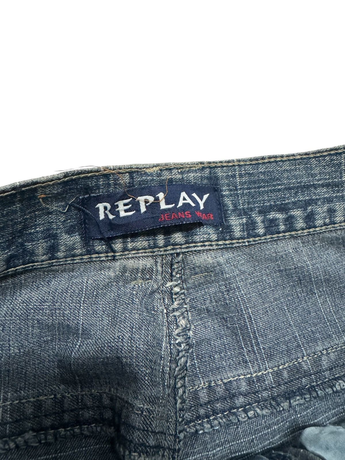 Vintage 💥VINTAGE💥REPLAY BAGGY RUSTY MUD-WASHED BLUE DENIM JEANS Size US 30 / EU 46 - 5 Thumbnail