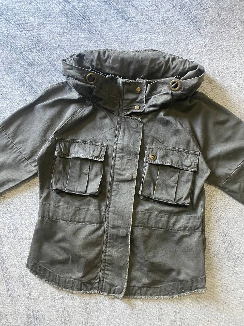 Japanese Brand Bono Style Crop Military Jacket Raw Edge Japanese Aesthetic Size S / US 4 / IT 40 - 4 Thumbnail