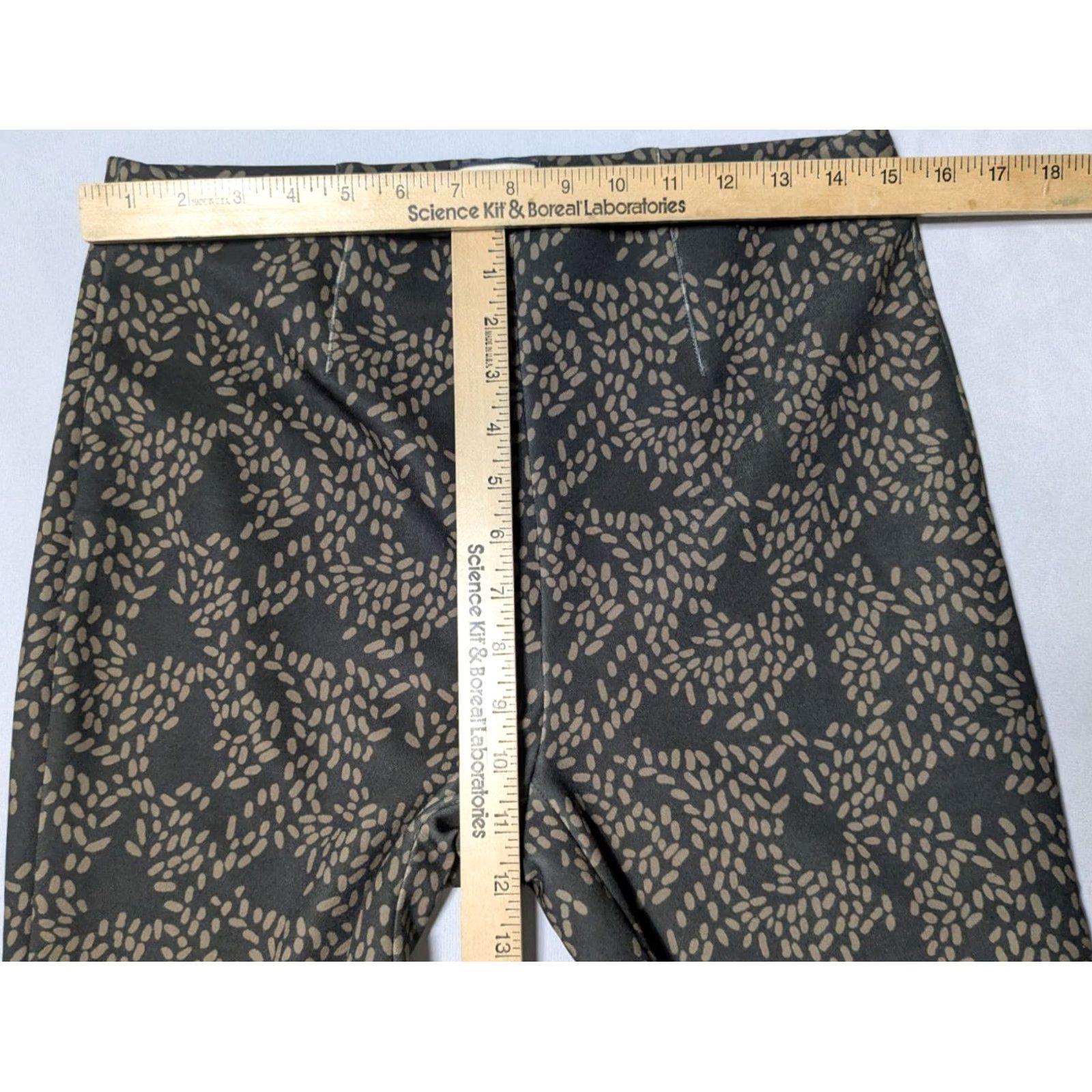 Vintage Seduct ive Sabrina Black Print Stretch Ankle Pants Women 10 Large Size 30" / US 8 / IT 44 - 7 Thumbnail