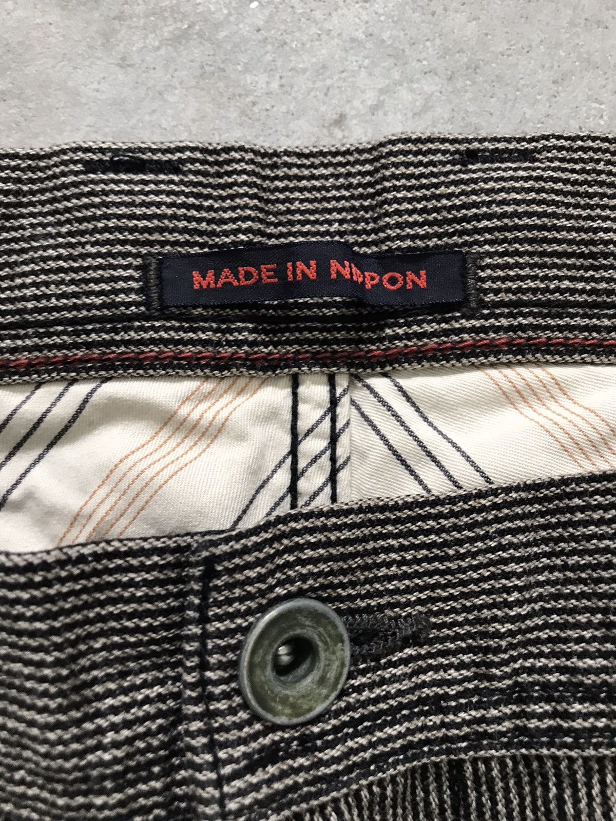 Japanese Brand BLUE WAY Garment Workers Houndstooth Rectangular Patch Pants Size US 34 / EU 50 - 6 Thumbnail