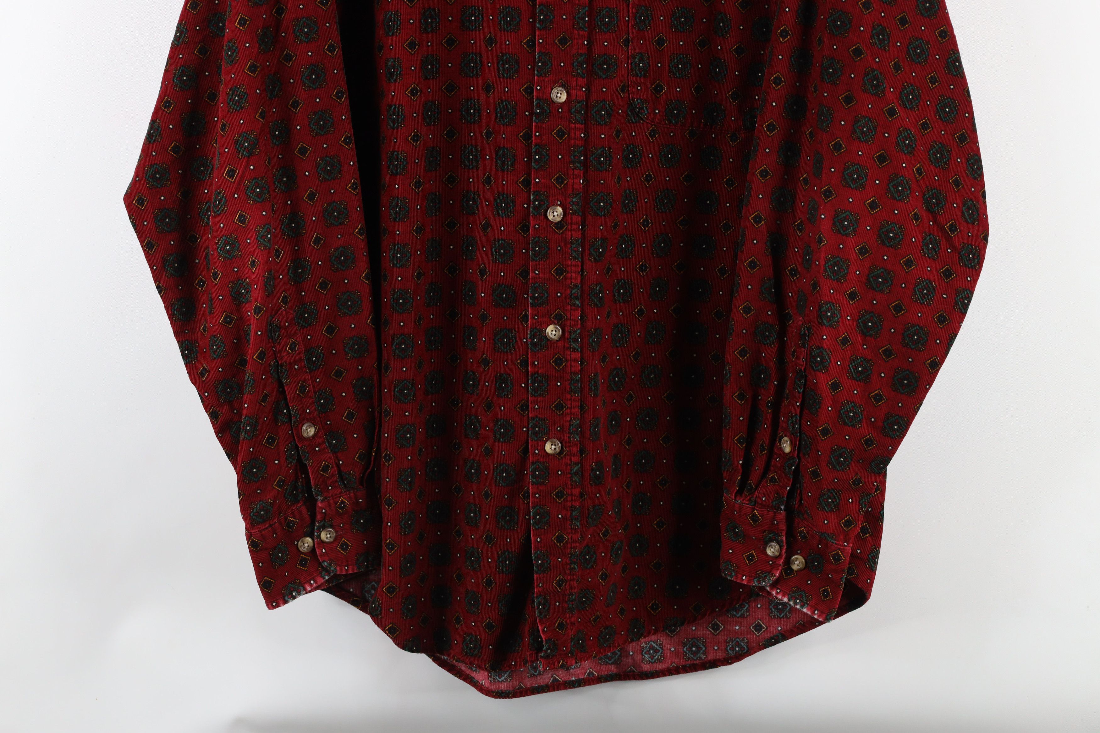 Vintage Vintage 90s Streetwear Corduroy Collared Button Shirt Size US M / EU 48-50 / 2 - 3 Thumbnail