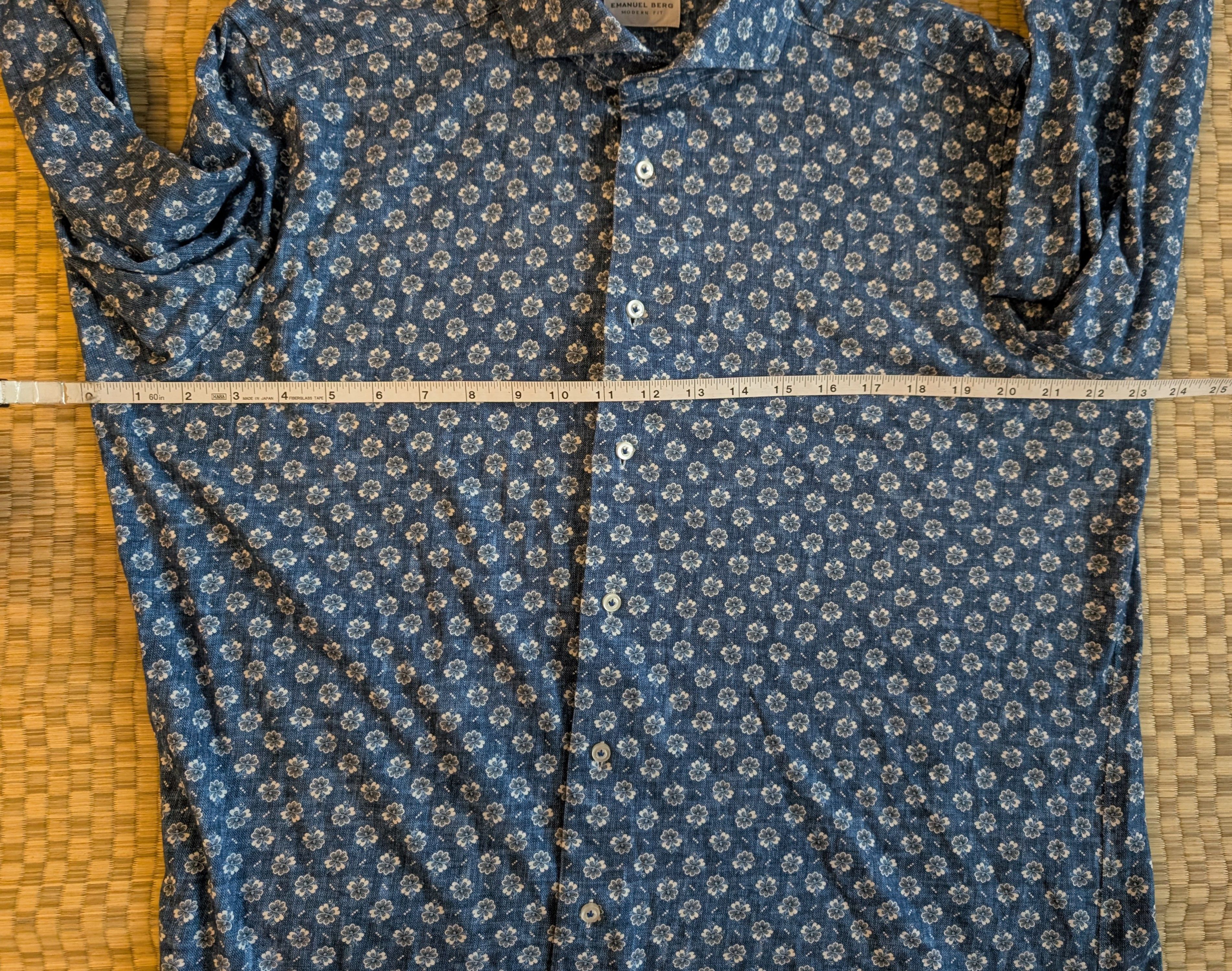 Designer Emanuel Berg Floral Pattern Button Up Shirt Men's Size L/XL Size US L / EU 52-54 / 3 - 5 Thumbnail