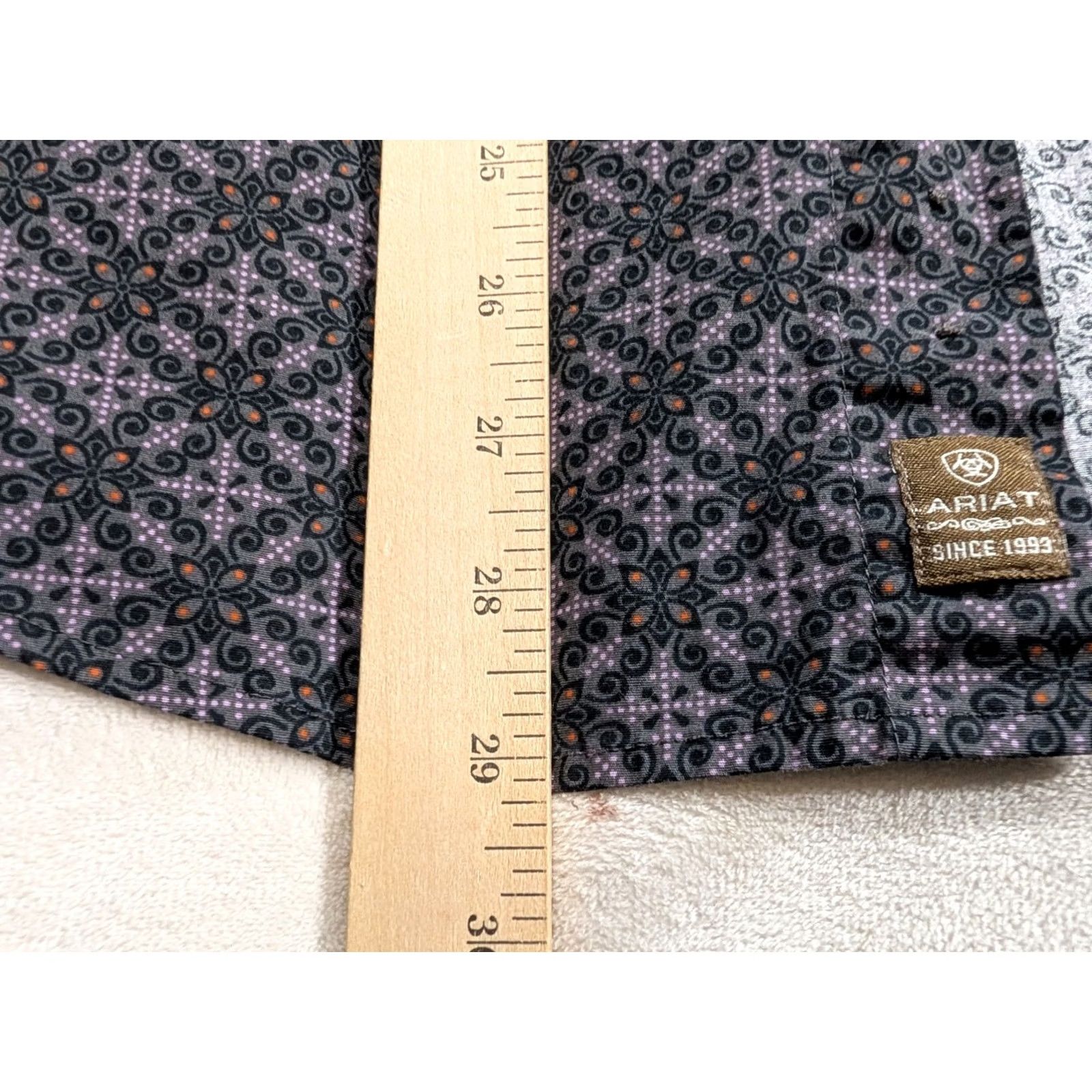 Ariat Ariat Button-Up Shirt Geometric AOP Stretch Long Sleeve Purple & Black Mens M Size US M / EU 48-50 / 2 - 7 Thumbnail