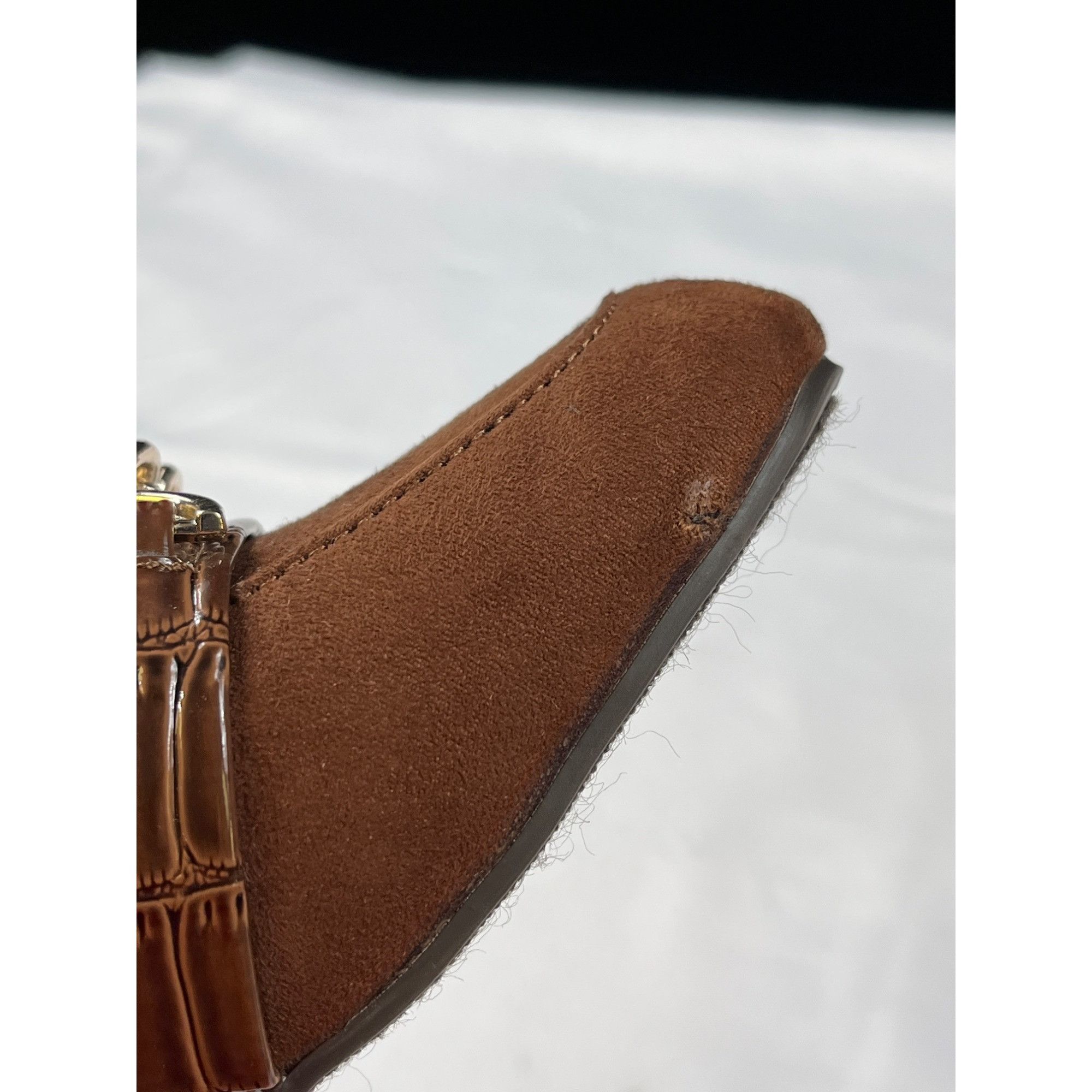 Designer Karen Scott Womens Brown loafer Heels Size 7M SKU 7303 Size US 7 / IT 37 - 12 Thumbnail