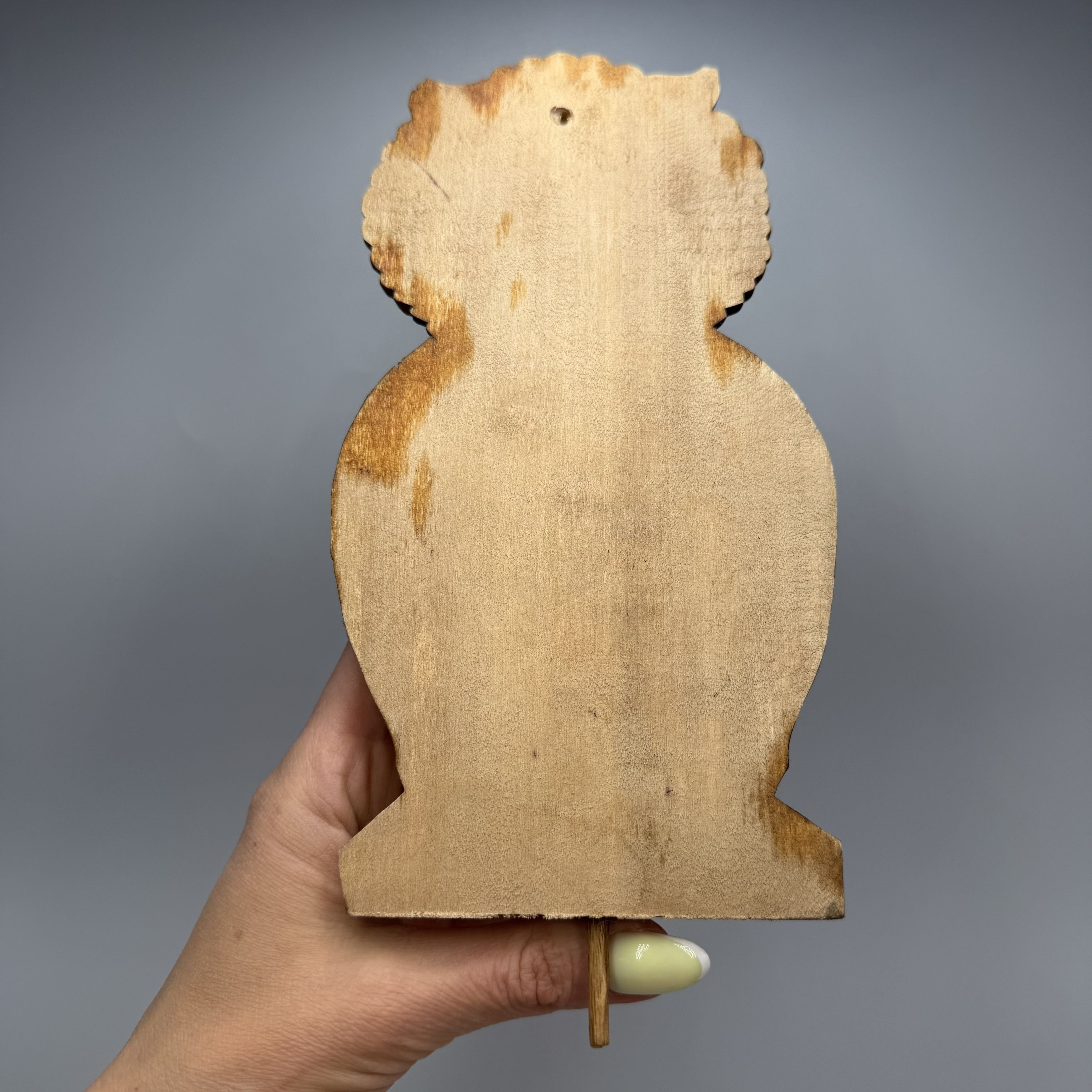 Vintage Vintage Hand Carved Wooden Owl Wall Plaque Linden Wood Size ONE SIZE - 5 Thumbnail