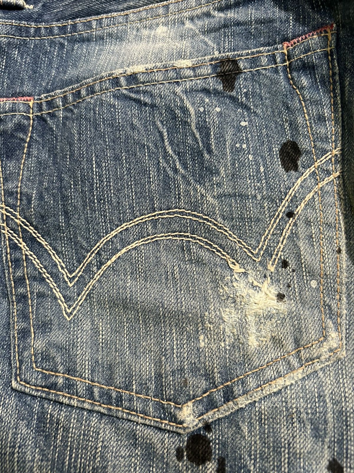 Japanese Brand × Kapital × Vintage Edwin Distressed Blue Trip 503 Grunge Punk Rock Style Denim Size US 32 / EU 48 - 12 Thumbnail