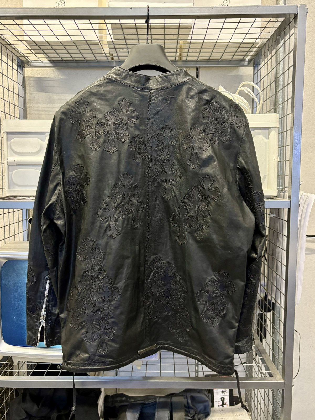 Chrome Hearts 1 of 1 RARE 80 cross Patches leather EZ Rider pullover jkt Size US S / EU 44-46 / 1 - 3 Thumbnail