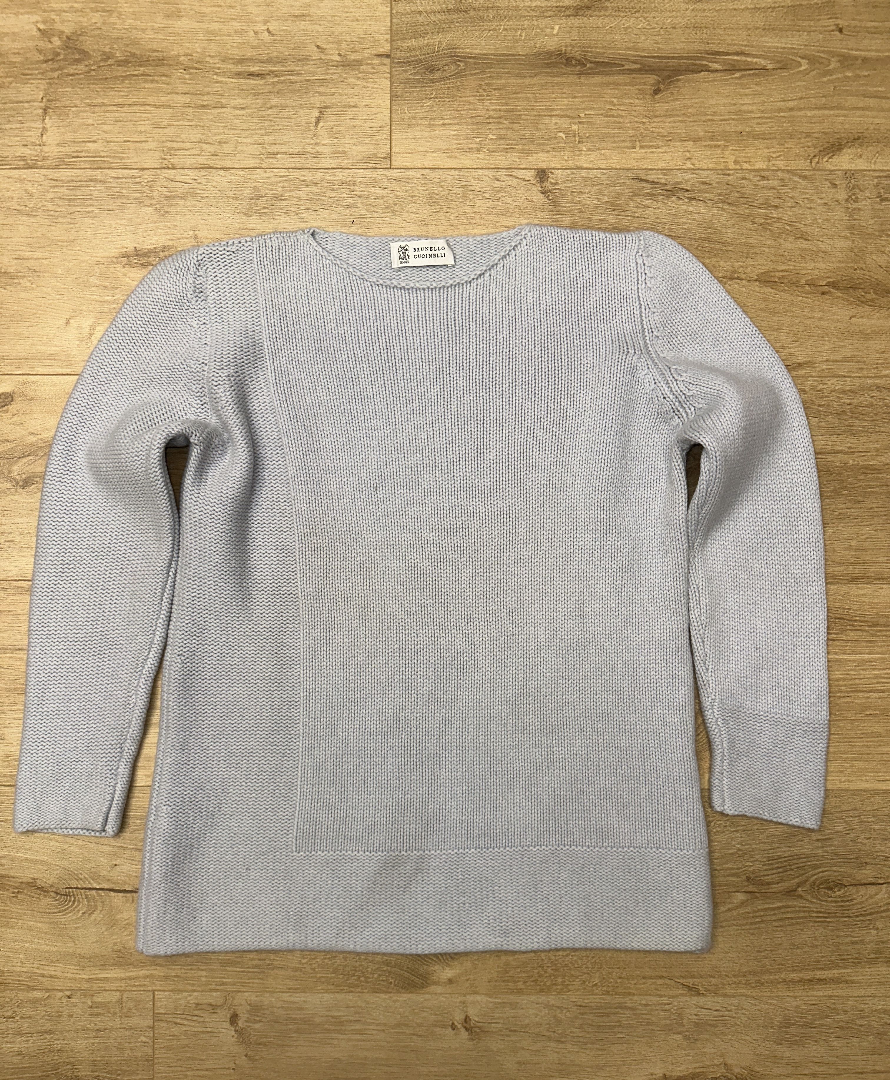 Brunello Cucinelli Brunello Cucinelli XL Sweater Cashmere Silk Textured Knit Size XL / US 12-14 / IT 48-50 - 1 Thumbnail