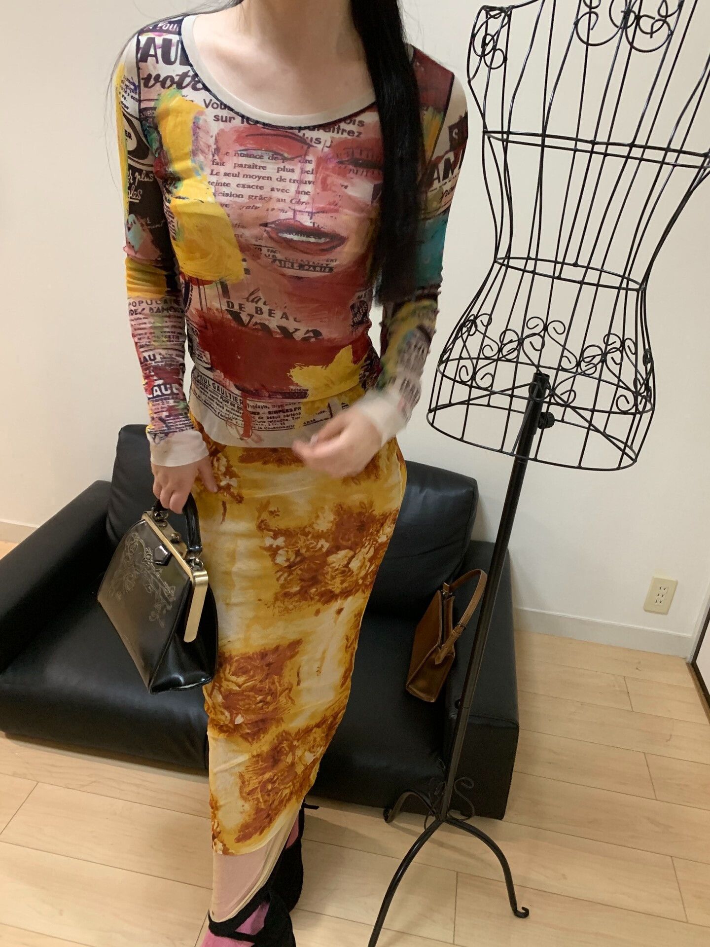 Jean Paul Gaultier Jean Paul Gaultier Mesh Portrait Print Top Size M / US 6-8 / IT 42-44 - 1 Thumbnail