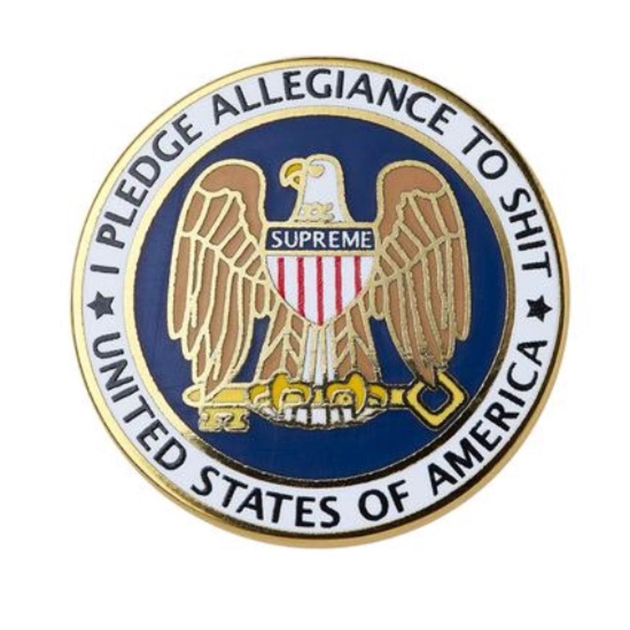 Supreme Pledge Allegiance Pin FW17 New