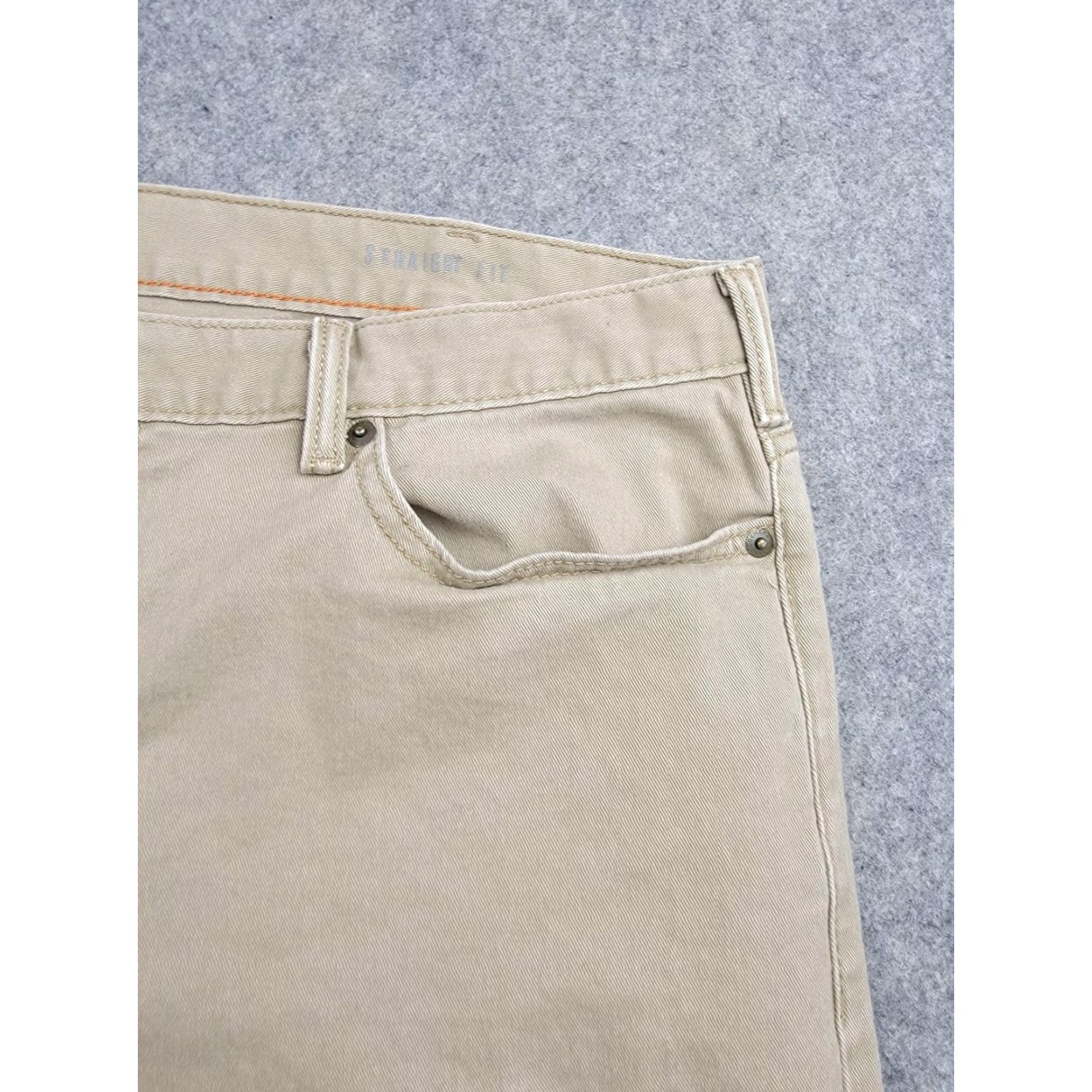 Dockers Dockers Jeans Mens 38x34 Khaki Tan Straight Fit 5-Pocket Jeans Men Inseam 31 Regular Stretch Pockets Size US 38 / EU 54 - 3 Thumbnail