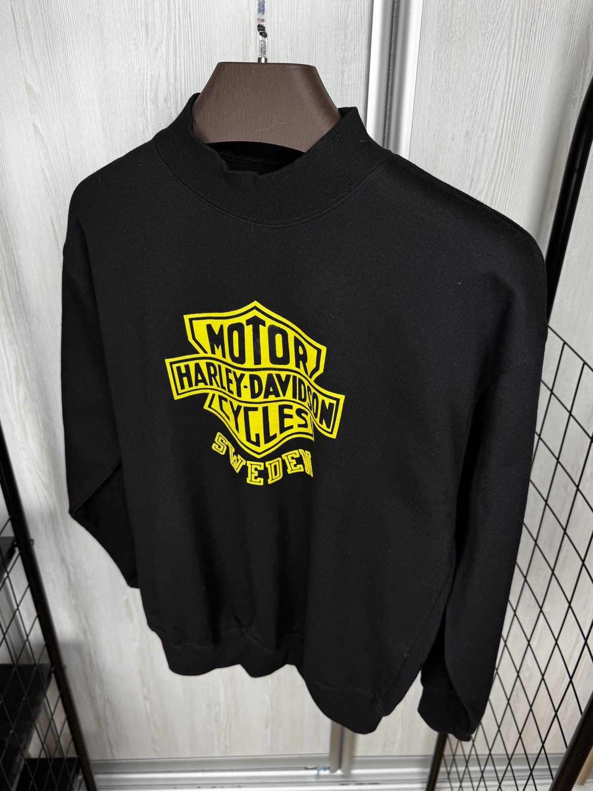 Harley Davidson Harley-Davidson Club Sweden vntg black high neck sweatshirt Size US S / EU 44-46 / 1 - 7 Thumbnail