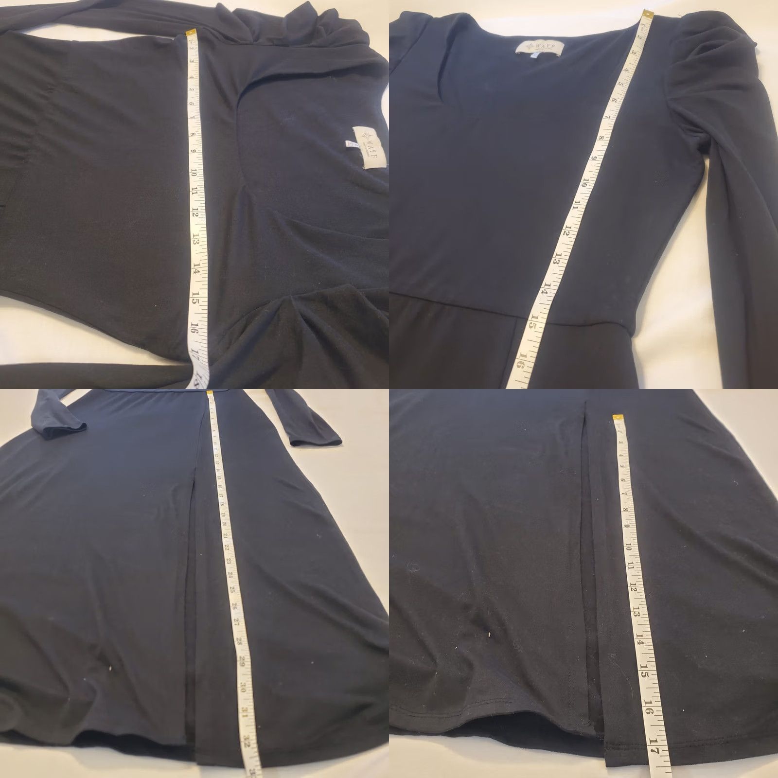 Vintage WAYF Maxi Long Sleeve Dress Sz Sm Black Puff Witchy Peasant Goth Soft Size S / US 4 / IT 40 - 8 Thumbnail