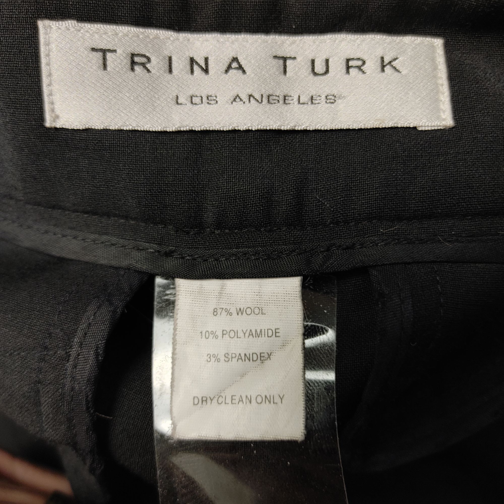 Trina Turk Trina Turk Los Angeles Woman's Black Slim Leg Dress Pants 10 Size 32" / US 10 / IT 46 - 3 Thumbnail