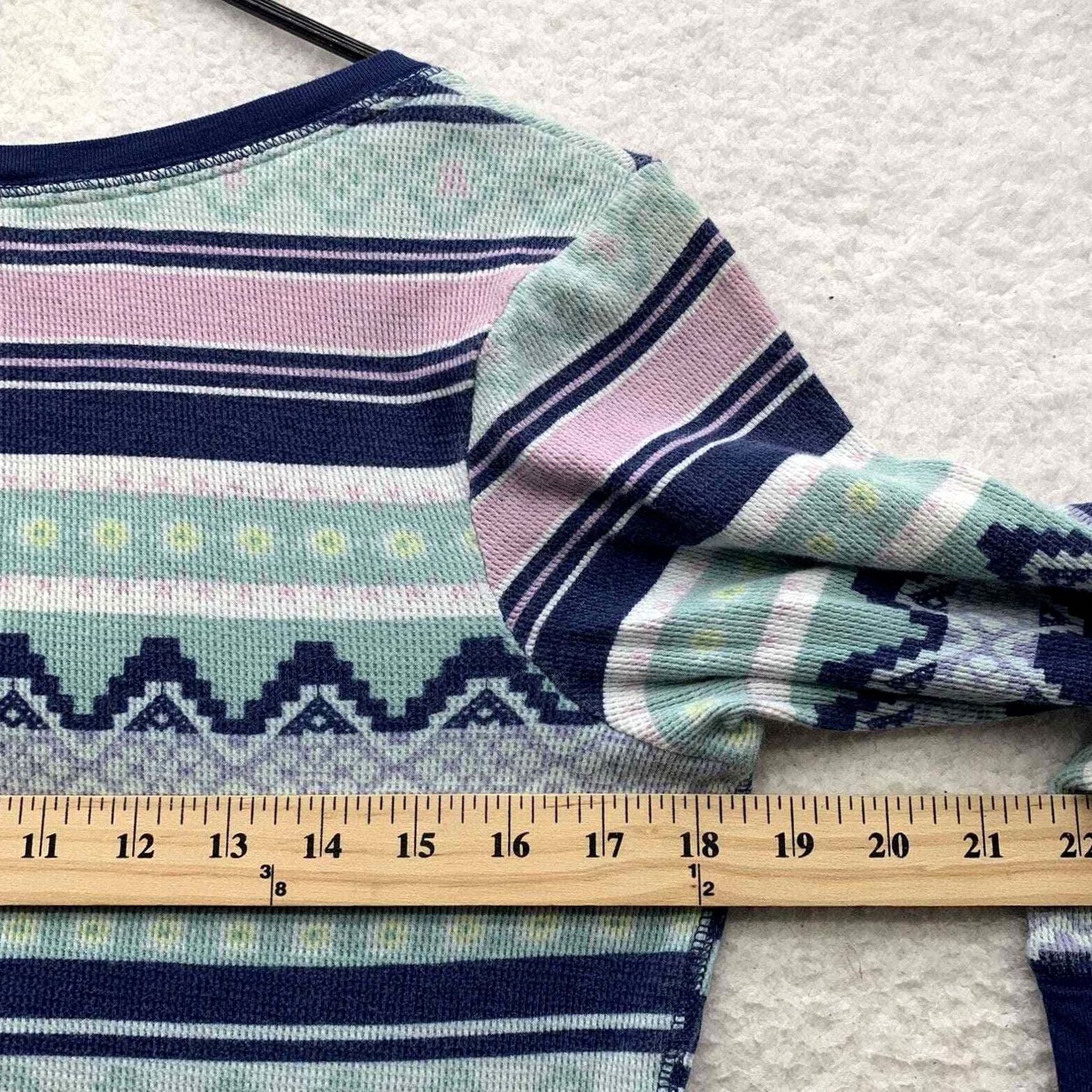 Victoria's Secret Victoria's Secret Sweater Shirt Womens M Lightweight Fairisle Scoopneck Size M / US 6-8 / IT 42-44 - 7 Thumbnail