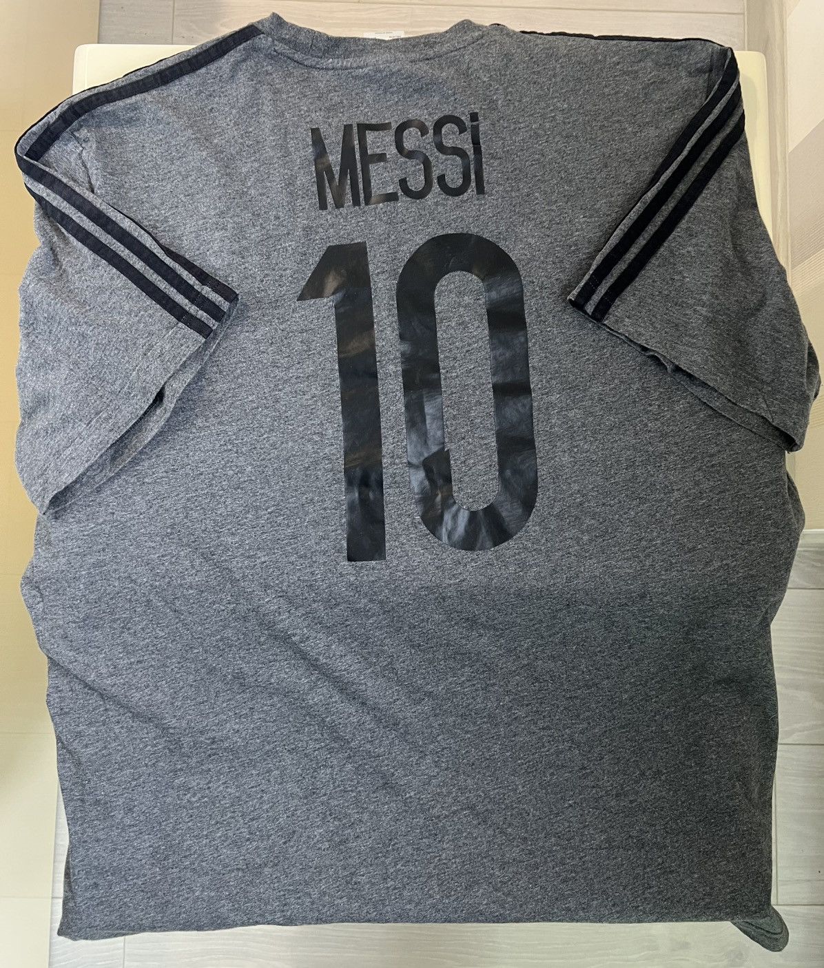 Adidas × Vintage Messi Jersey Shirt Mens -Grey Adidas Soccer Argentina AFA Size US XXL / EU 58 / 5 - 1 Thumbnail