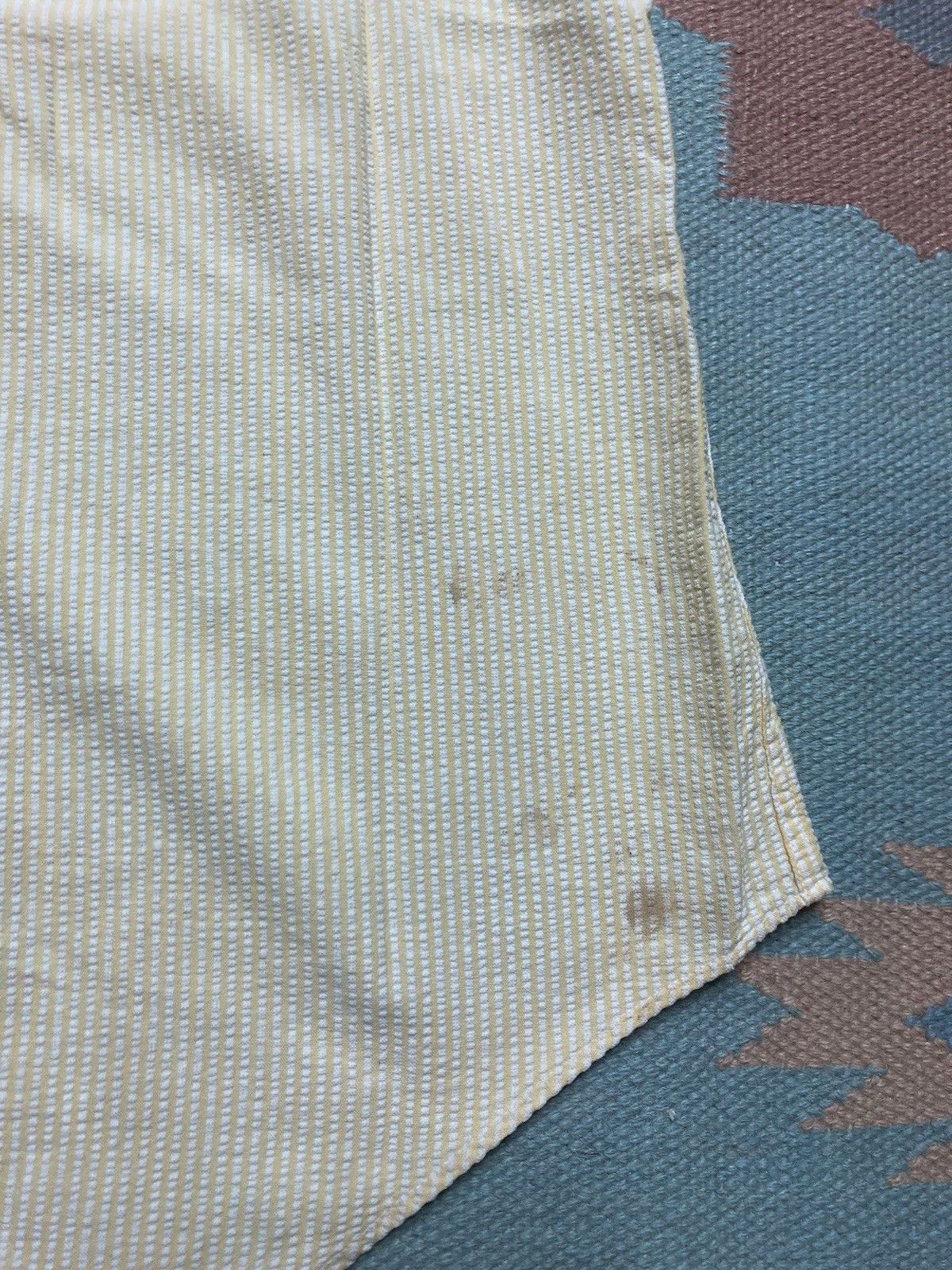 Vintage 1950s 60s button shirt seersucker striped textured medium Size US M / EU 48-50 / 2 - 9 Thumbnail