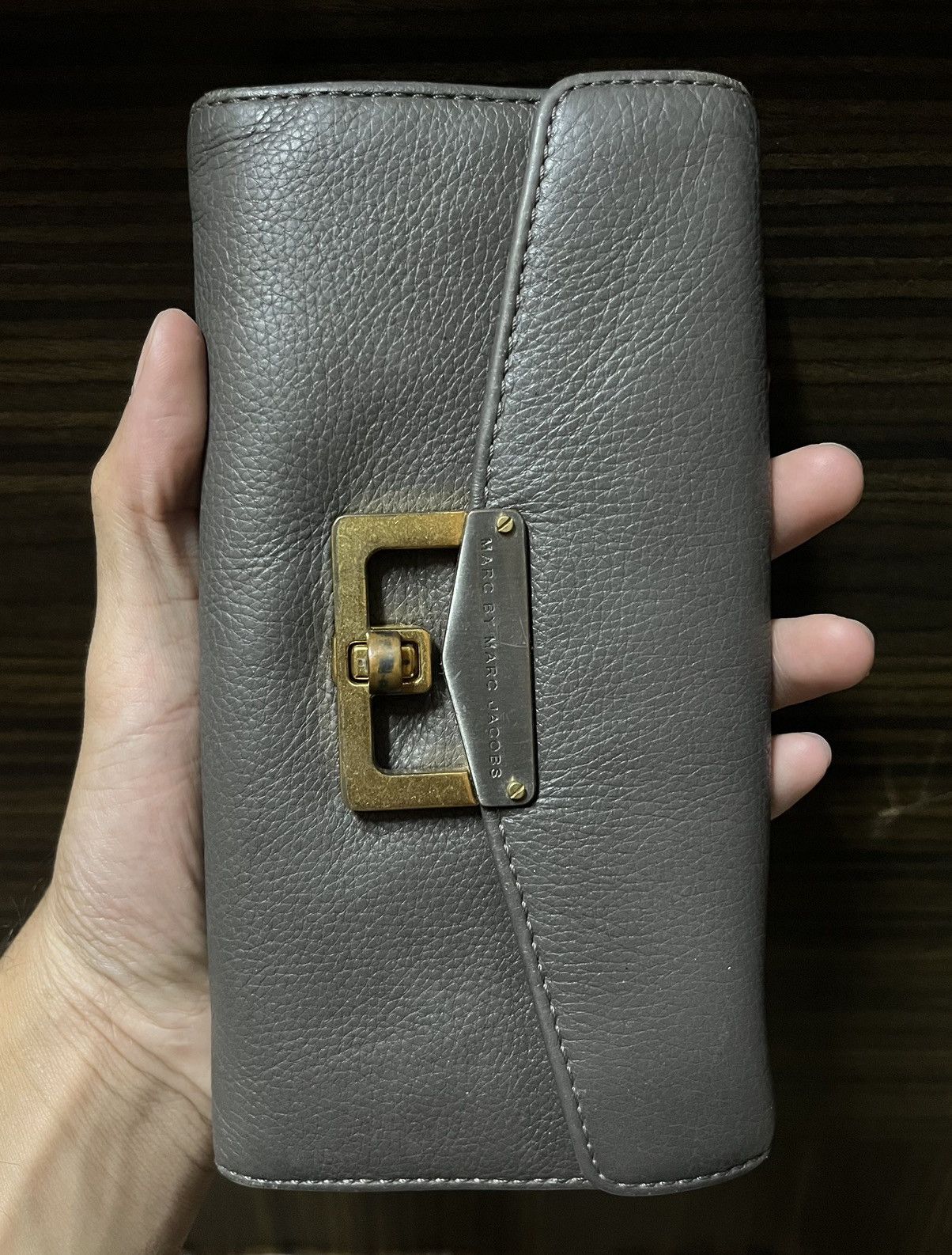 Marc by Marc Jacobs Cow Leather Clutch Wallet Metal Lock Closure Size ONE SIZE - 2 Thumbnail