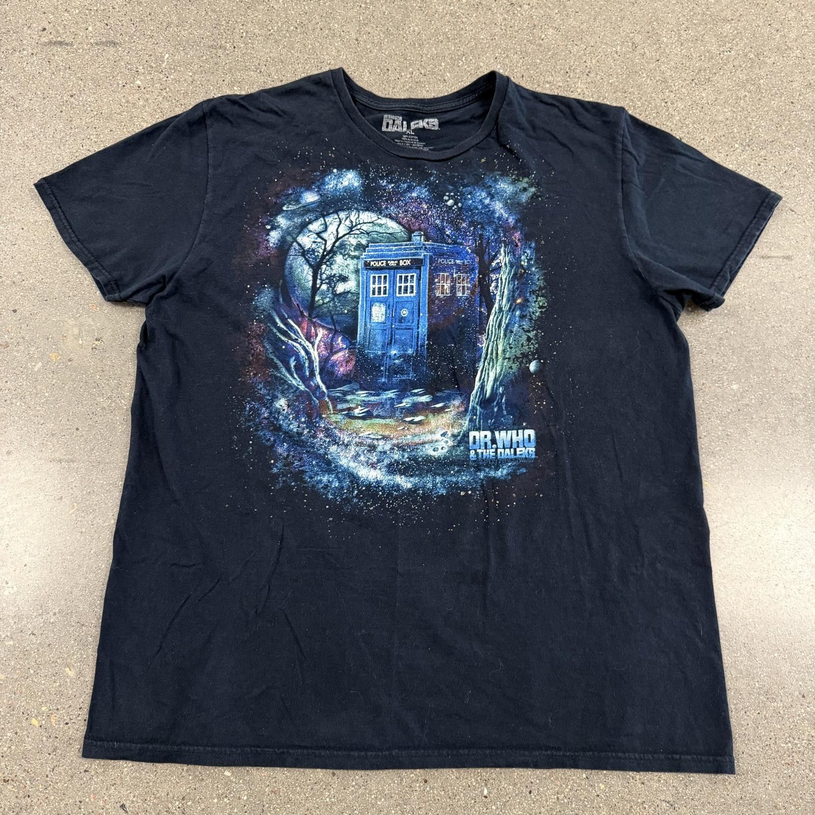 Designer Dr Who & The Daleks Police Call Box Tardis BBC Shirt XL Size US XL / EU 56 / 4 - 1 Thumbnail