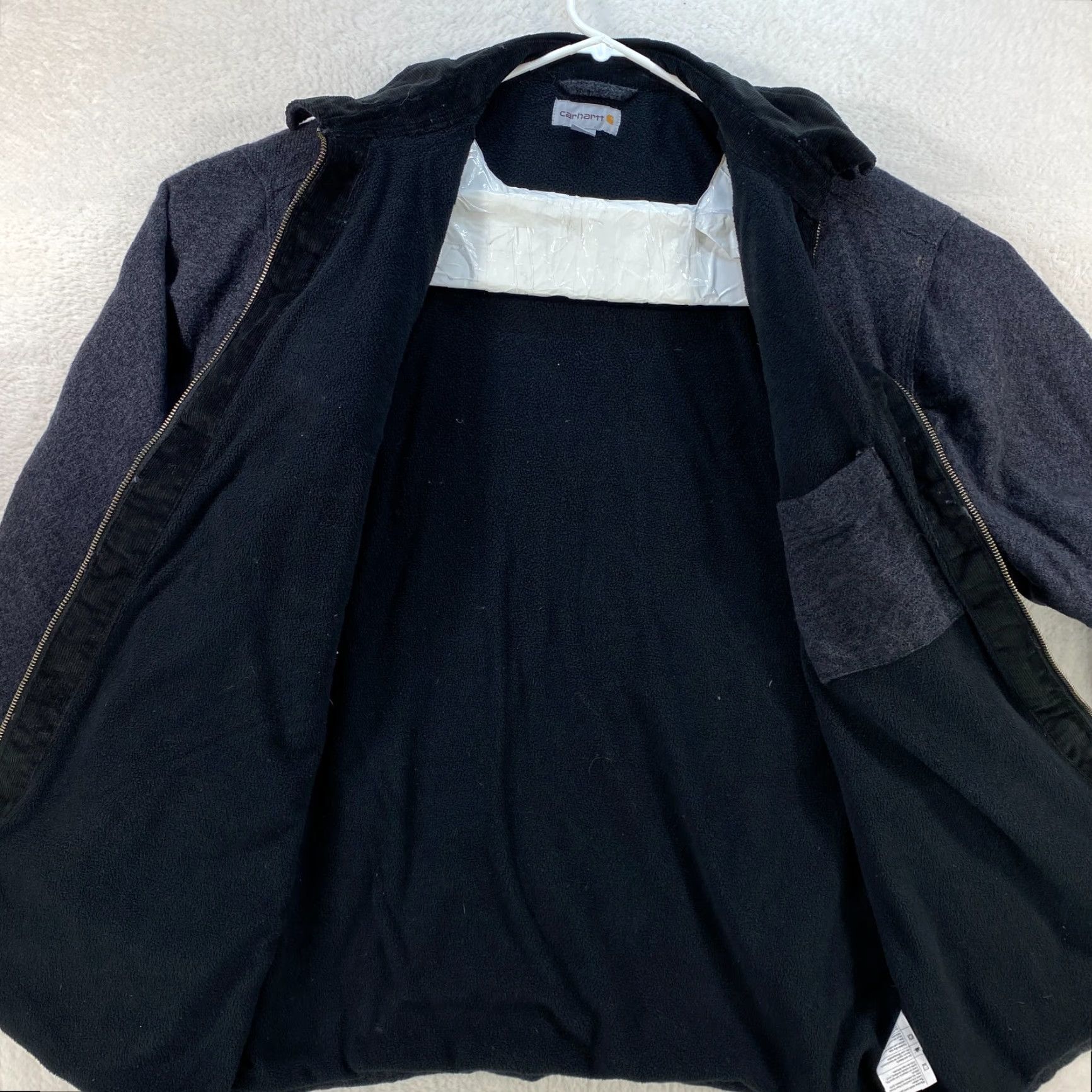 Carhartt VINTAGE Carhartt Men XL Black Pawnee Fleece Lined Shirt Jacket Full Zip Workwear Outdoor Size US XL / EU 56 / 4 - 7 Thumbnail
