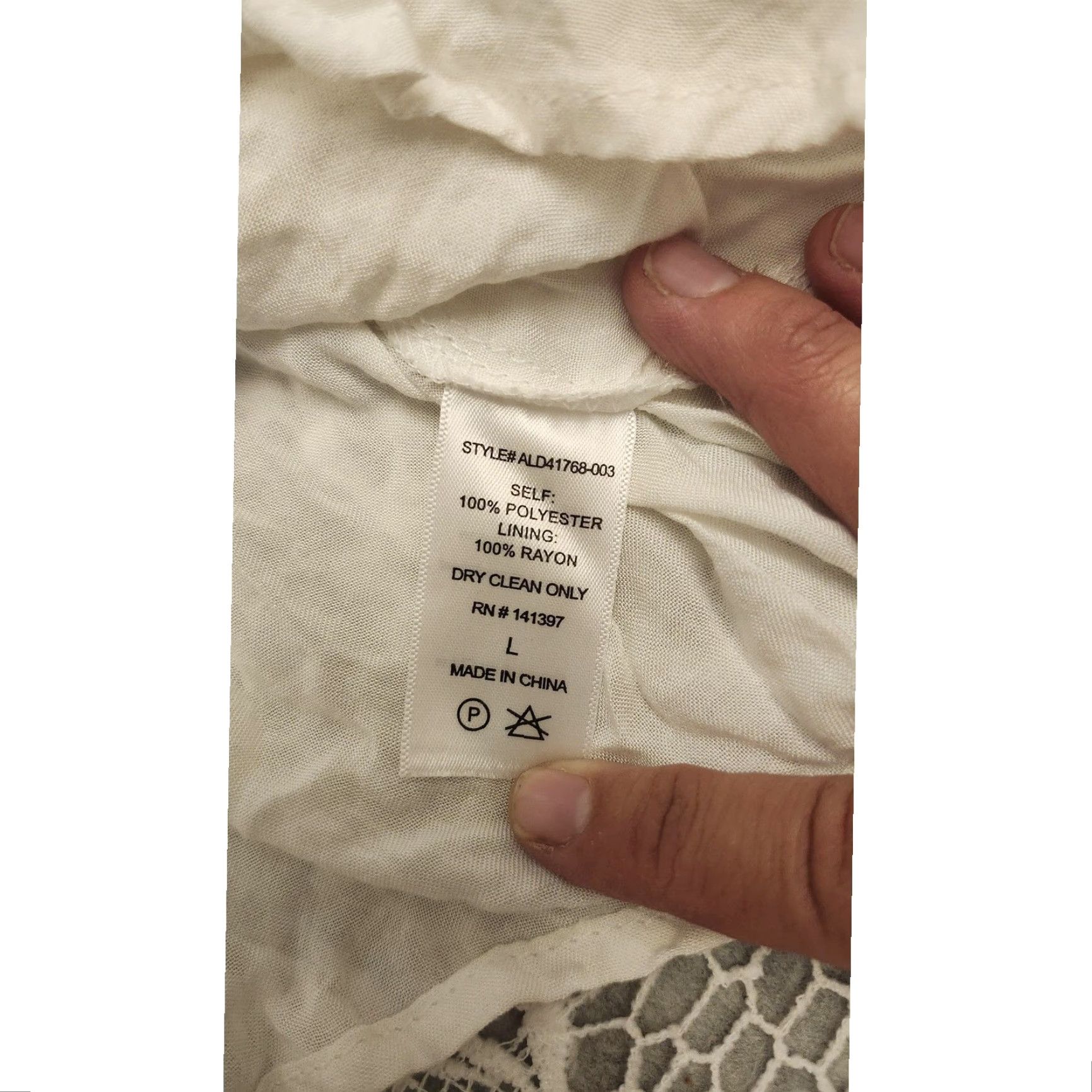 ASTR The Label ASTR the Label Shirt Womens Large Ivory Lace Off Shoulder Scalloped Flutter Sleeve Floral Lined ALD41768-003 Size L / US 10 / IT 46 - 6 Thumbnail