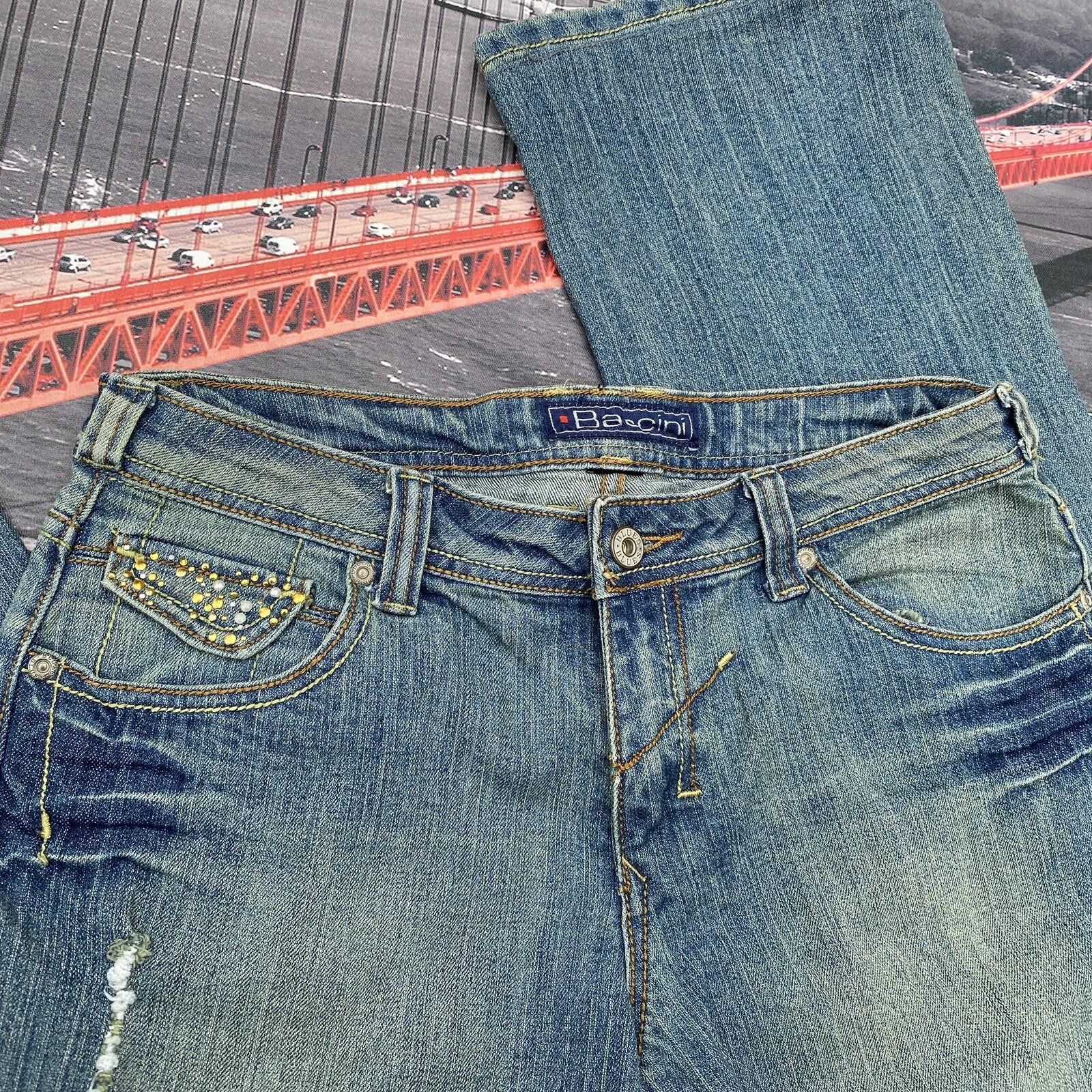 Other VTG Y2K Baccini Women’s Size 6 Jeans Rhinestone Distressed Size 28" / US 6 / IT 42 - 6 Thumbnail