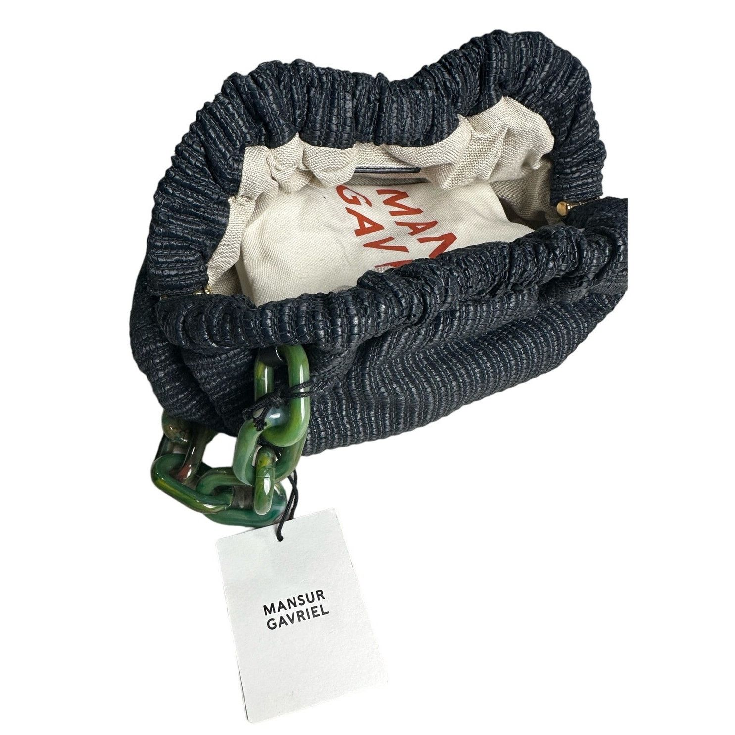 Mansur Gavriel Mansur Gavriel Twist Mini Cloud Raffia Clutch Bag Size ONE SIZE - 11 Thumbnail