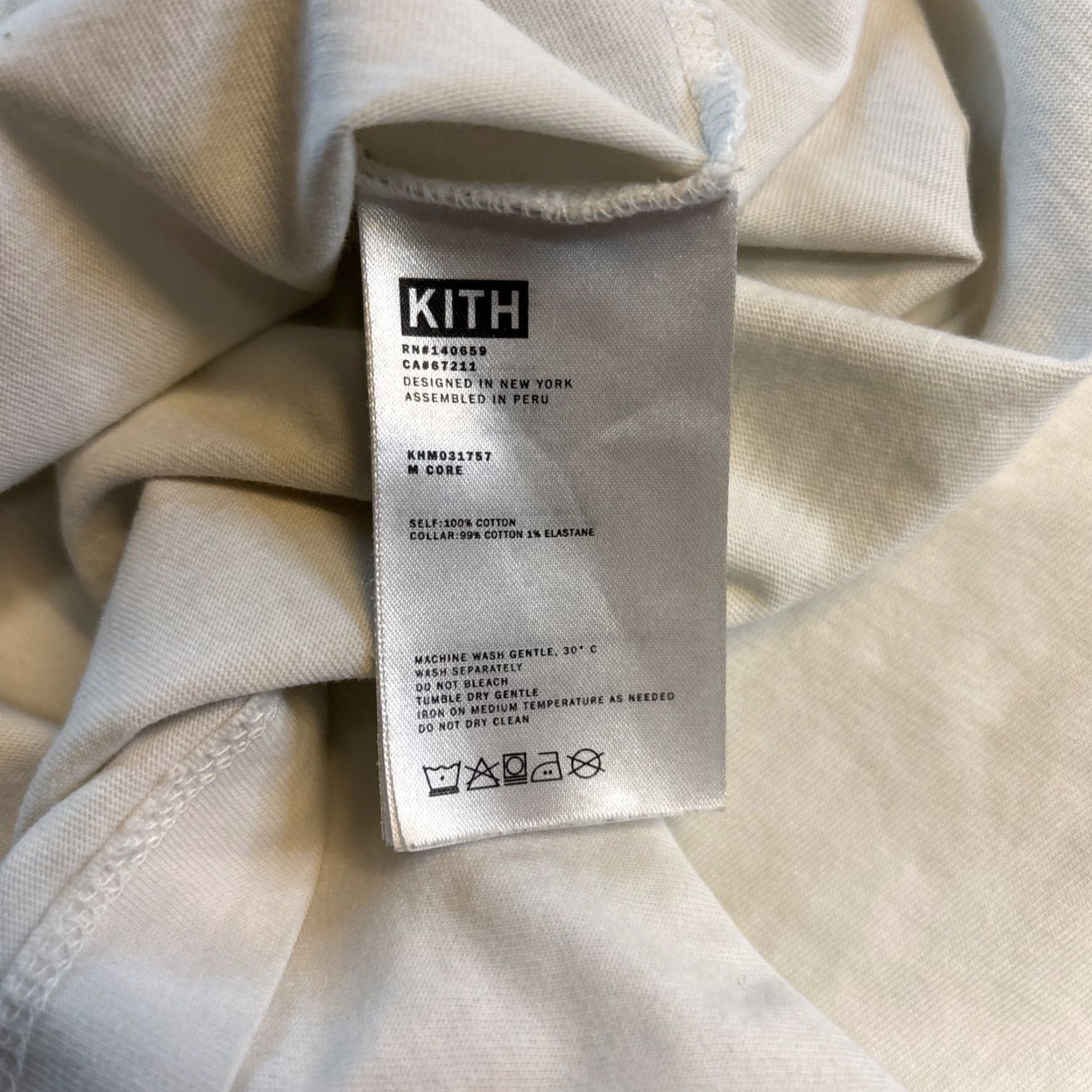 Kith KITH Short Sleeve Pocket Tee T-Shirt Mens Size M White Cotton Blend Crew Neck Distressed Relaxed Oversized Regular Size US M / EU 48-50 / 2 - 7 Thumbnail