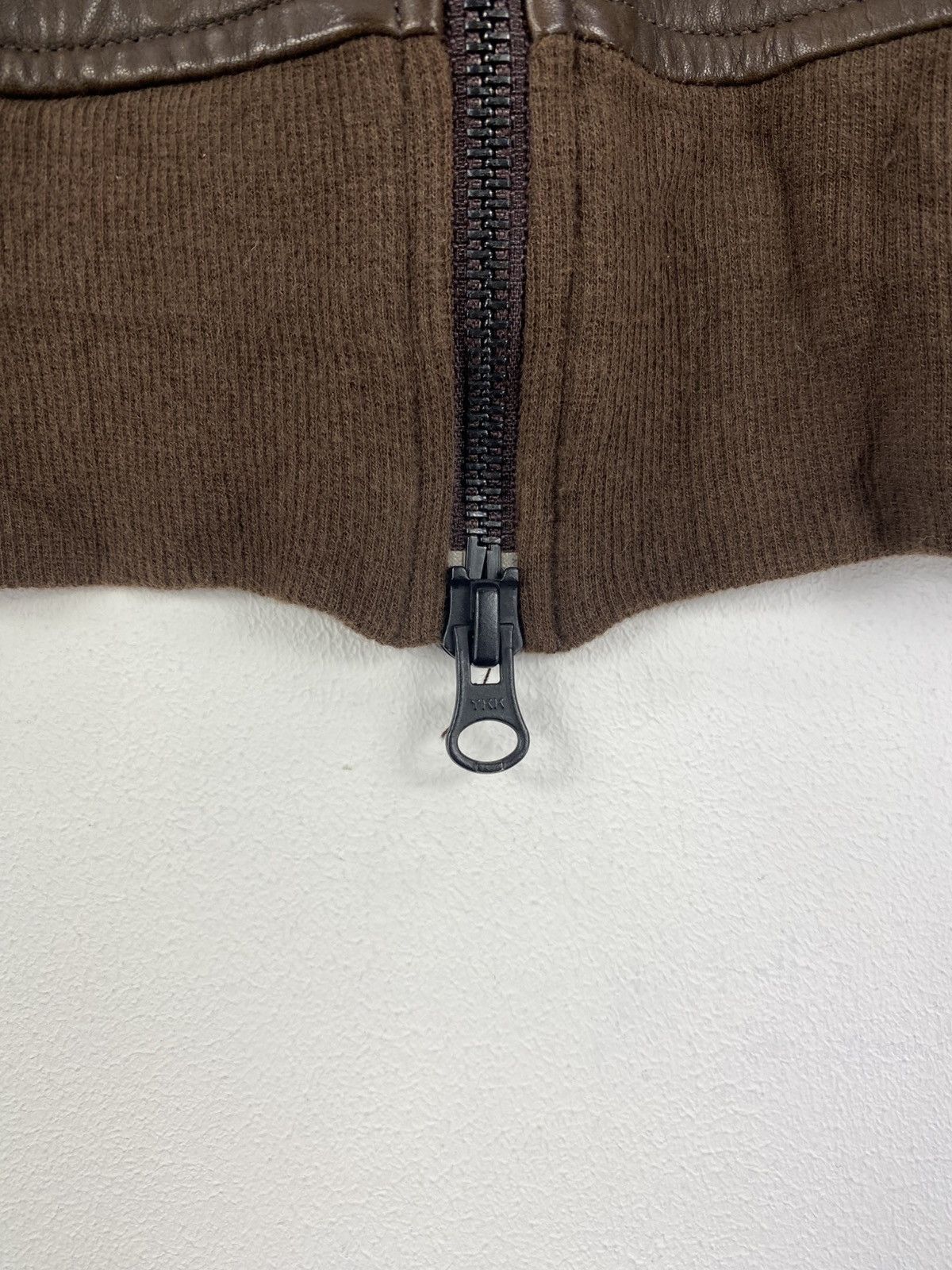 Japanese Brand Vintage 90’s Leather Zipper Jacket by Studious Shama Size US XXS / EU 40 - 9 Thumbnail