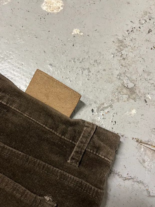 Just Cavalli × Vintage 1990s Cavalli Overprint Brown Velvet Pants Size US 32 / EU 48 - 3 Thumbnail