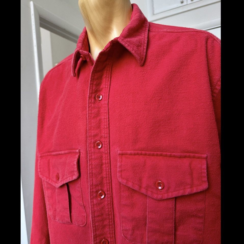 Eddie Bauer VINTAGE 1990s EDDIE BAUER MENS RED COTTON FLANNEL SHIRT XXL Size US XXL / EU 58 / 5 - 3 Thumbnail