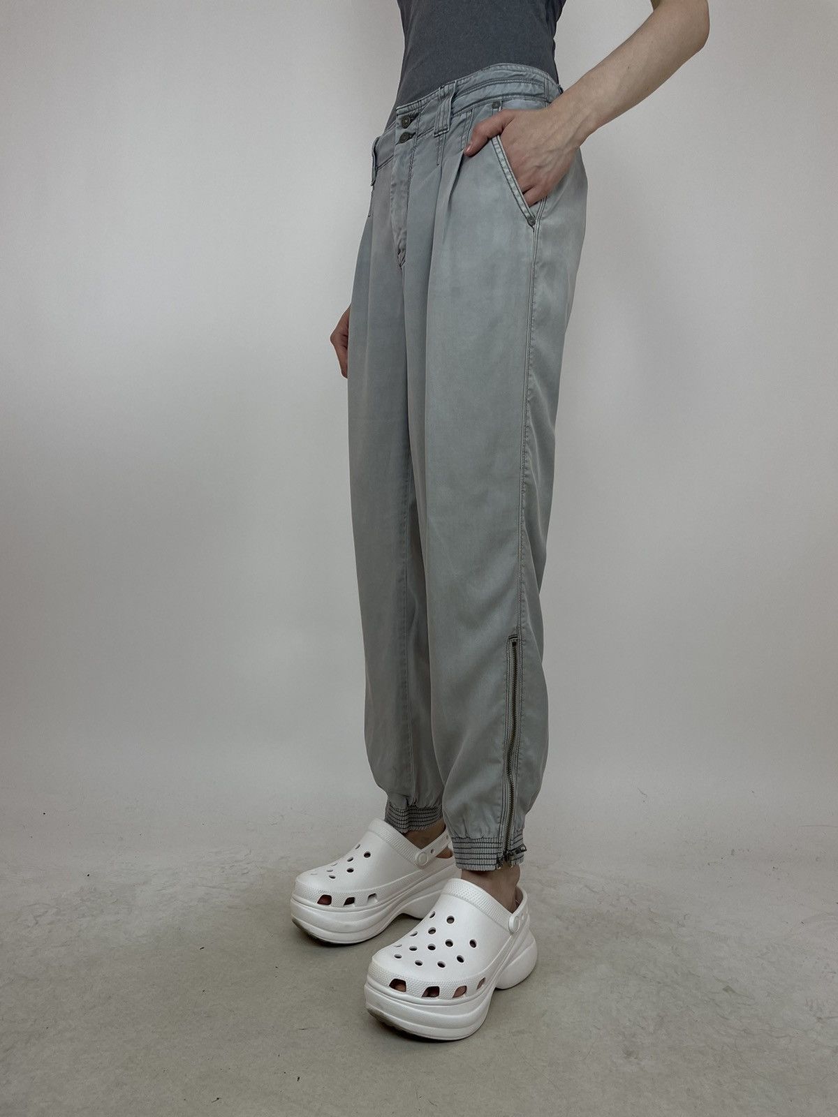 7 For All Mankind For All Mankind Joggers Pants Lyocell Washed Grey size 32 Size 28" / US 6 / IT 42 - 8 Thumbnail