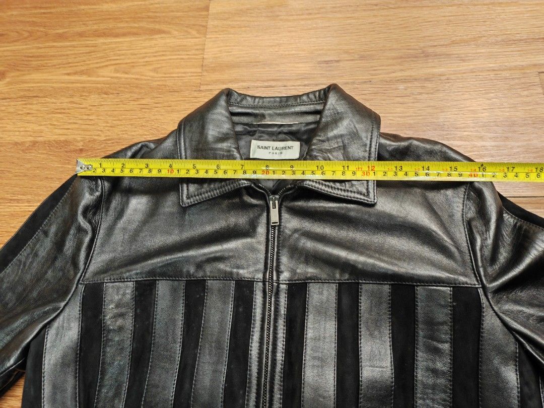 Saint Laurent Paris Saint Laurent Paris Suede Striped Jacket Size US S / EU 44-46 / 1 - 8 Thumbnail