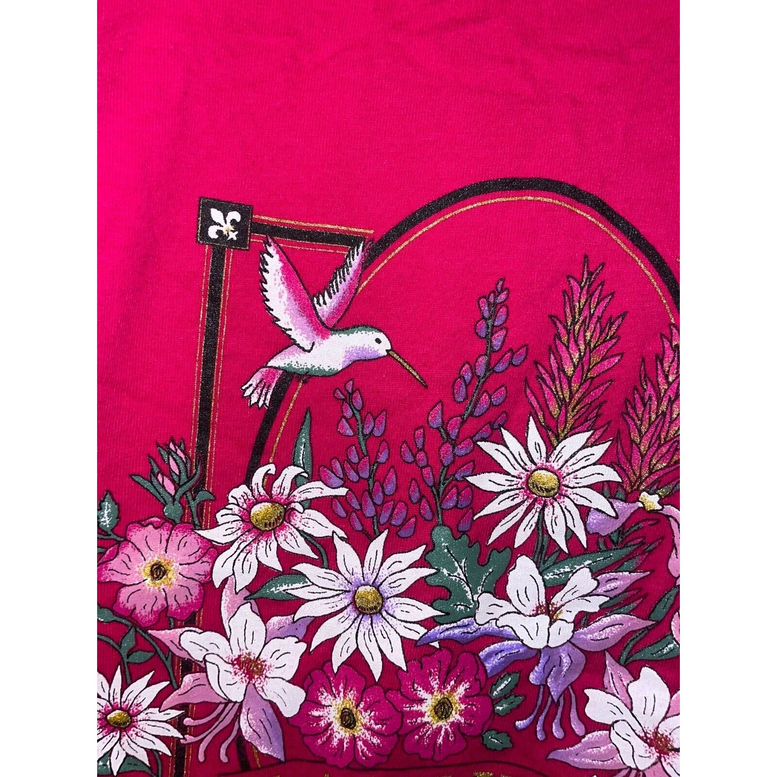 Jerzees Vintage Black Hills Shirt Wildflowers Flowers Pink Tee 90s L Size US L / EU 52-54 / 3 - 4 Thumbnail