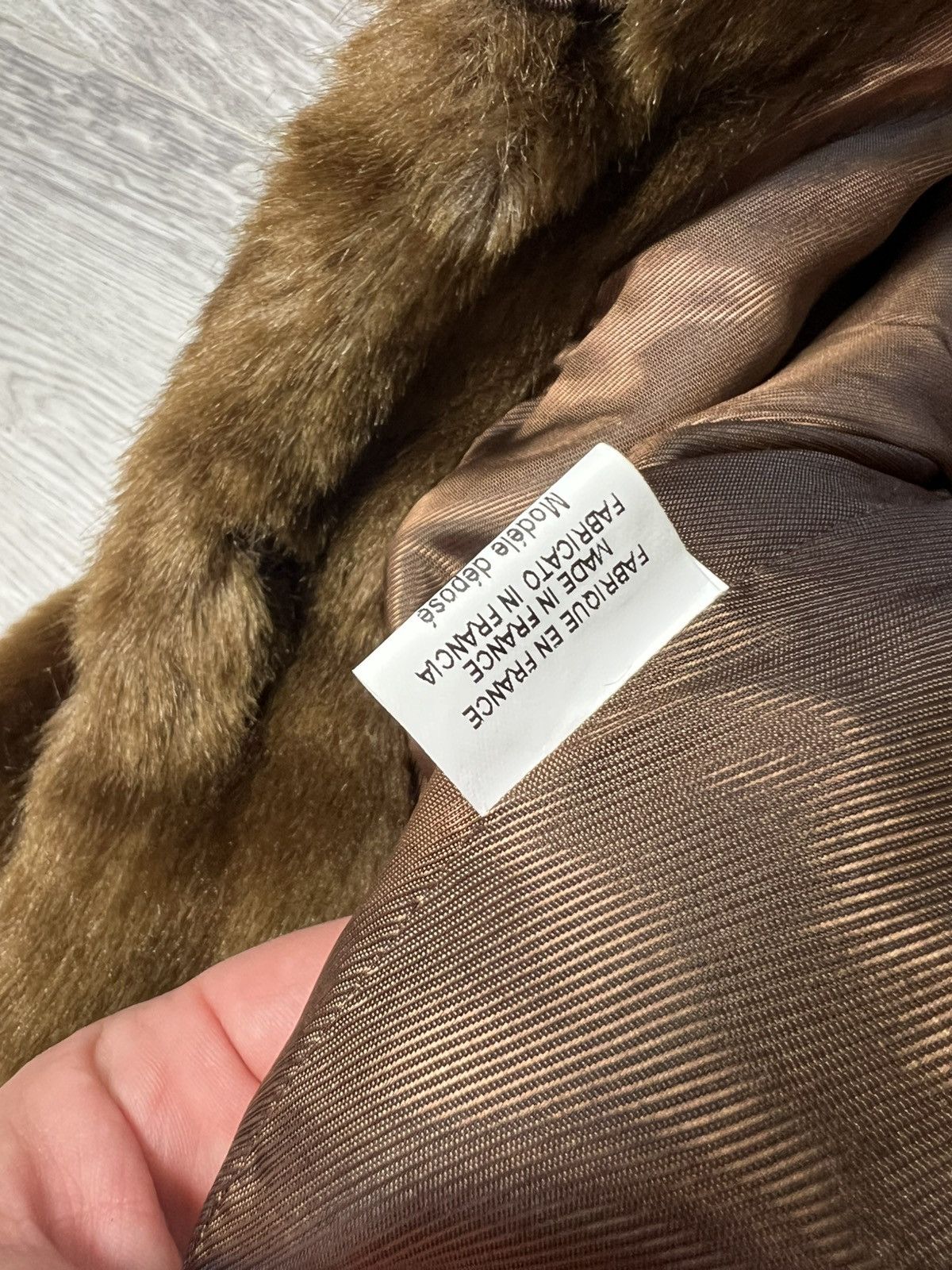 Sandro Sandro Paris Faux Fur Cropped Jacket Brown Short Coat Size M Size M / US 6-8 / IT 42-44 - 17 Thumbnail