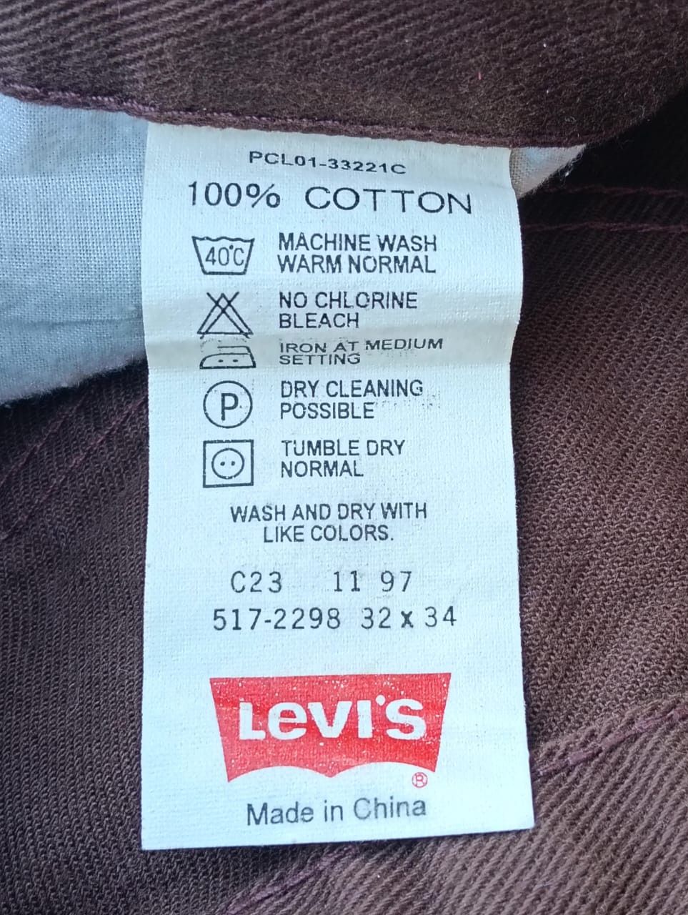 Levi's Vintage 90s Levi’s 517 Bootcut Brown Denim Jeans. Size US 30 / EU 46 - 3 Thumbnail