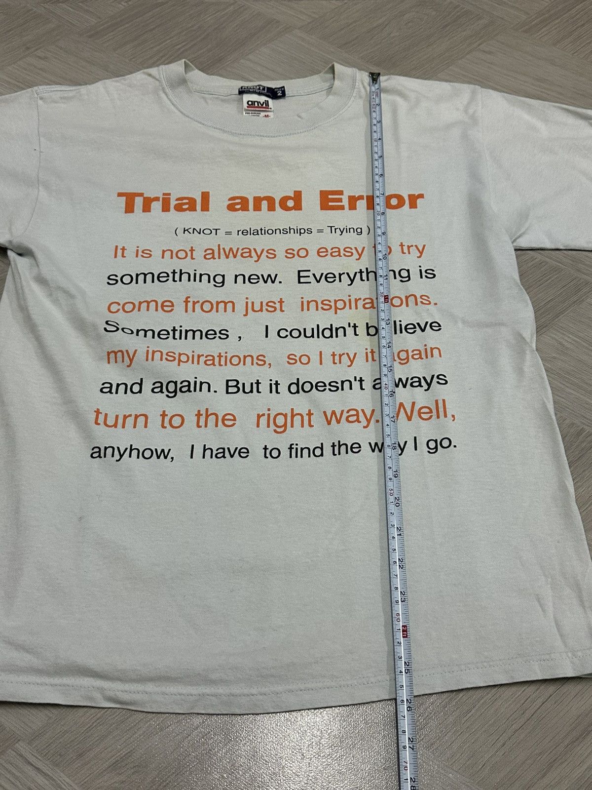 Designer Vintage Knott “Trial and Error” Designer Tee Size US M / EU 48-50 / 2 - 3 Thumbnail
