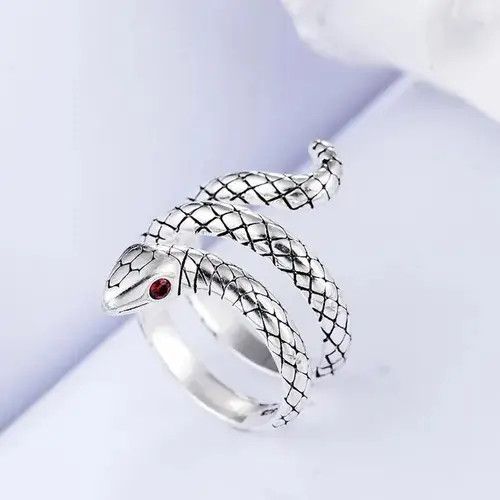Other Sterling Silver Snake Rings Size ONE SIZE - 1 Thumbnail