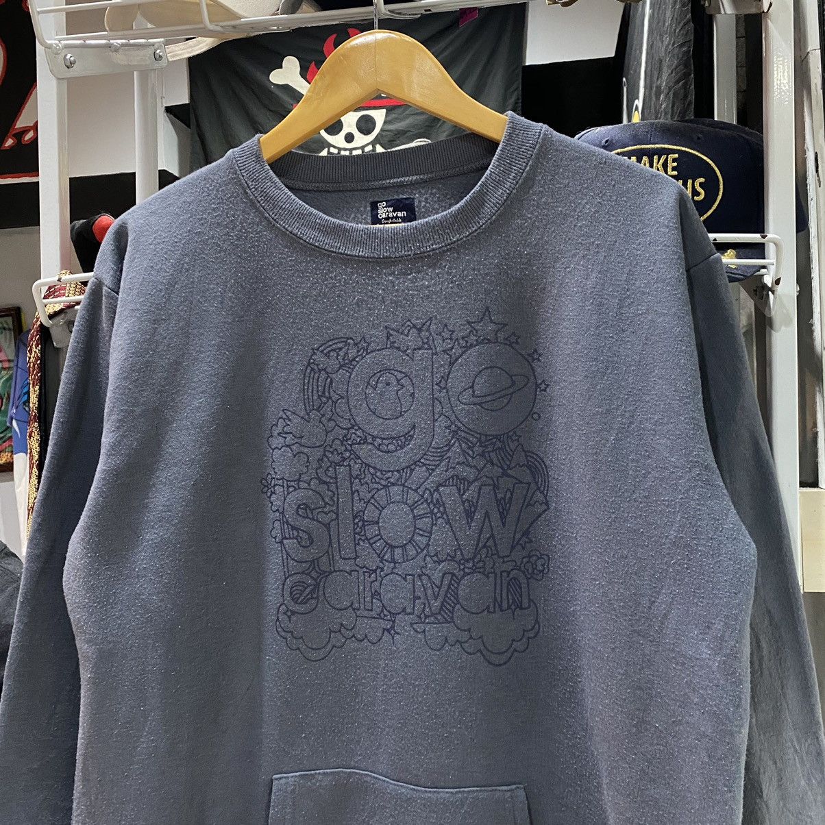 go slow caravan Go Slow Caravan With Pocket Sweatshirts Size 4 Big Logo Size US XL / EU 56 / 4 - 3 Thumbnail