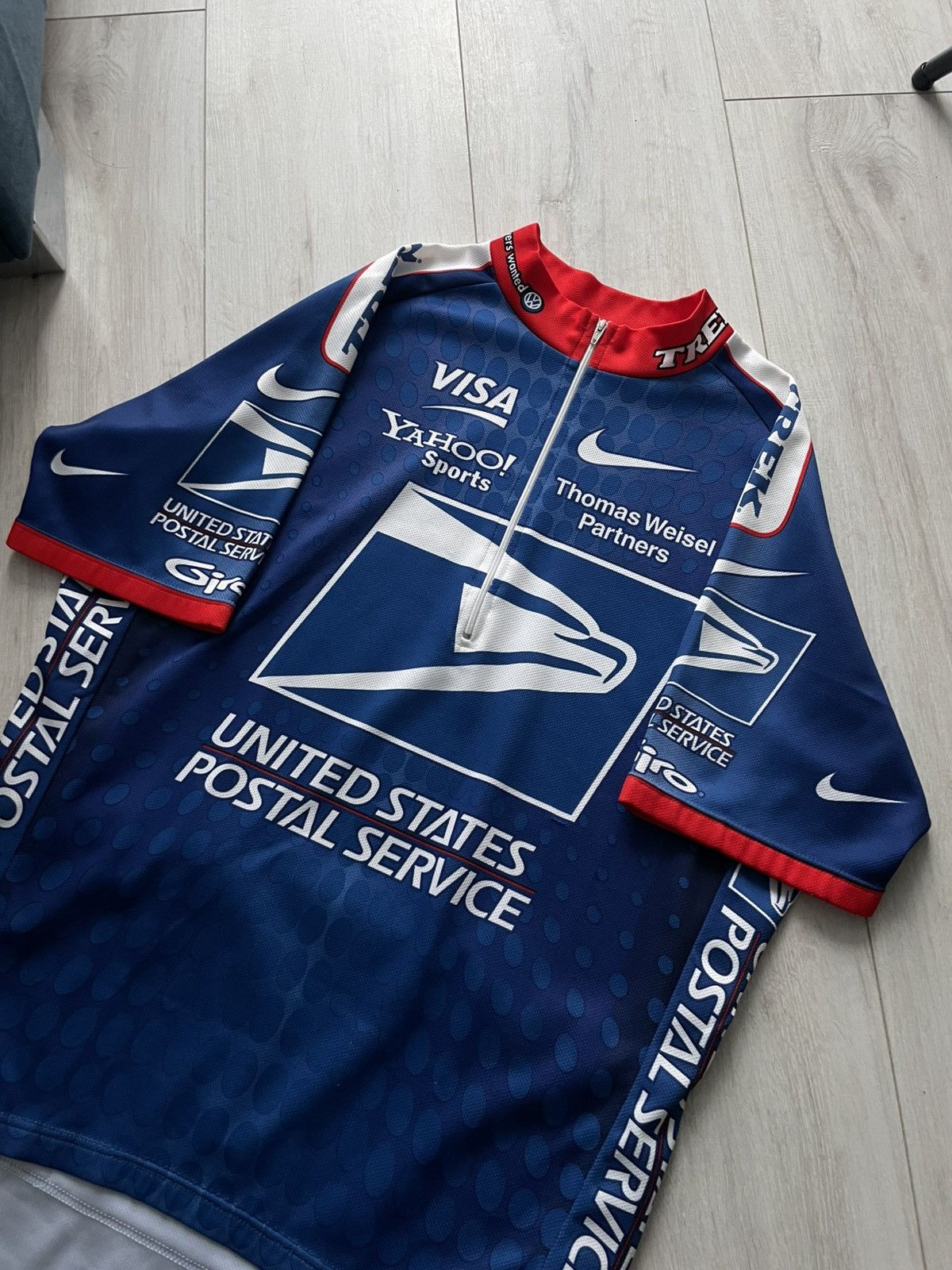 Nike Vintage Nike USPS 2002 Trek Team Cycling Top Jersey RARE Size US L / EU 52-54 / 3 - 5 Thumbnail