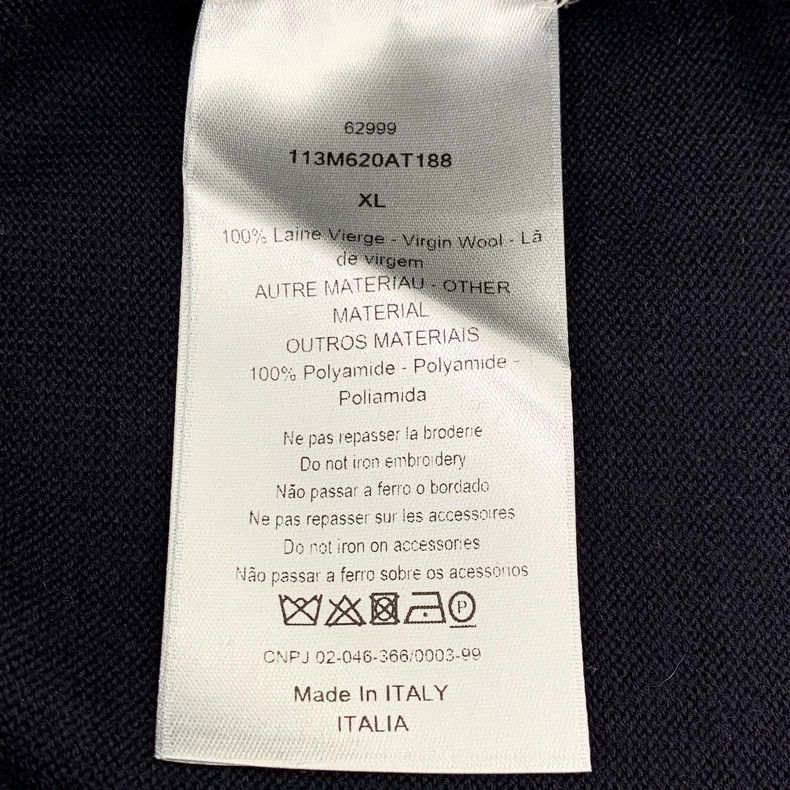 Dior Dior Color-blocked letter inlaid wool round-neck long-sleev Size US XL / EU 56 / 4 - 8 Thumbnail