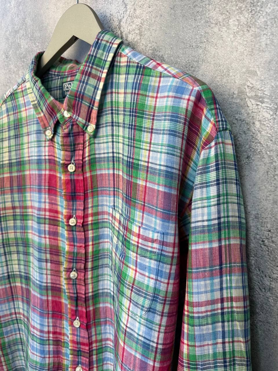 Linea Polo Ralph Lauren Vintage 100% Linen Shirt Plaid Size US XL / EU 56 / 4 - 5 Thumbnail