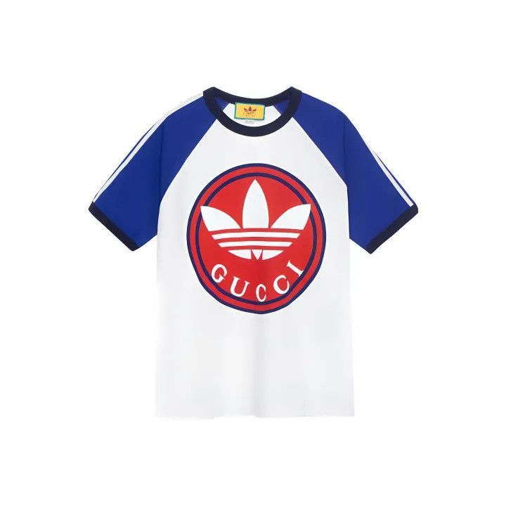 Gucci Gucci Gucci x Adidas Logo Cotton Tee -2506 Size US L / EU 52-54 / 3 - 1 Thumbnail