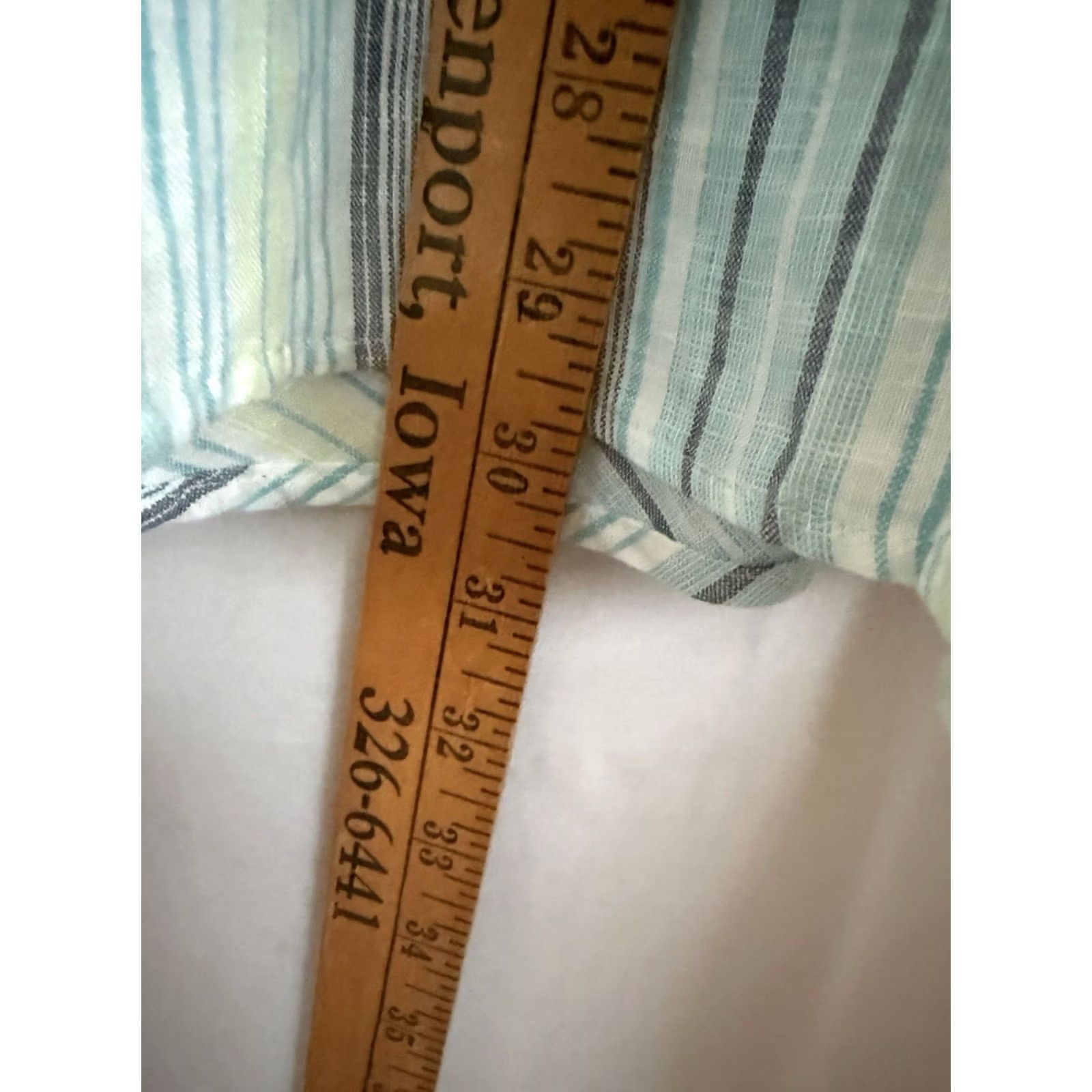 Vintage VINTAGE Chico's 100% Linen Shirt Blue Yellow Button Up Tunic Womens 3X Coastal Beach Shirt Womens 3X Blue Yellow Linen Button Up Tunic Beach Shirt Size XXL / US 16-18 / IT 52-54 - 5 Thumbnail