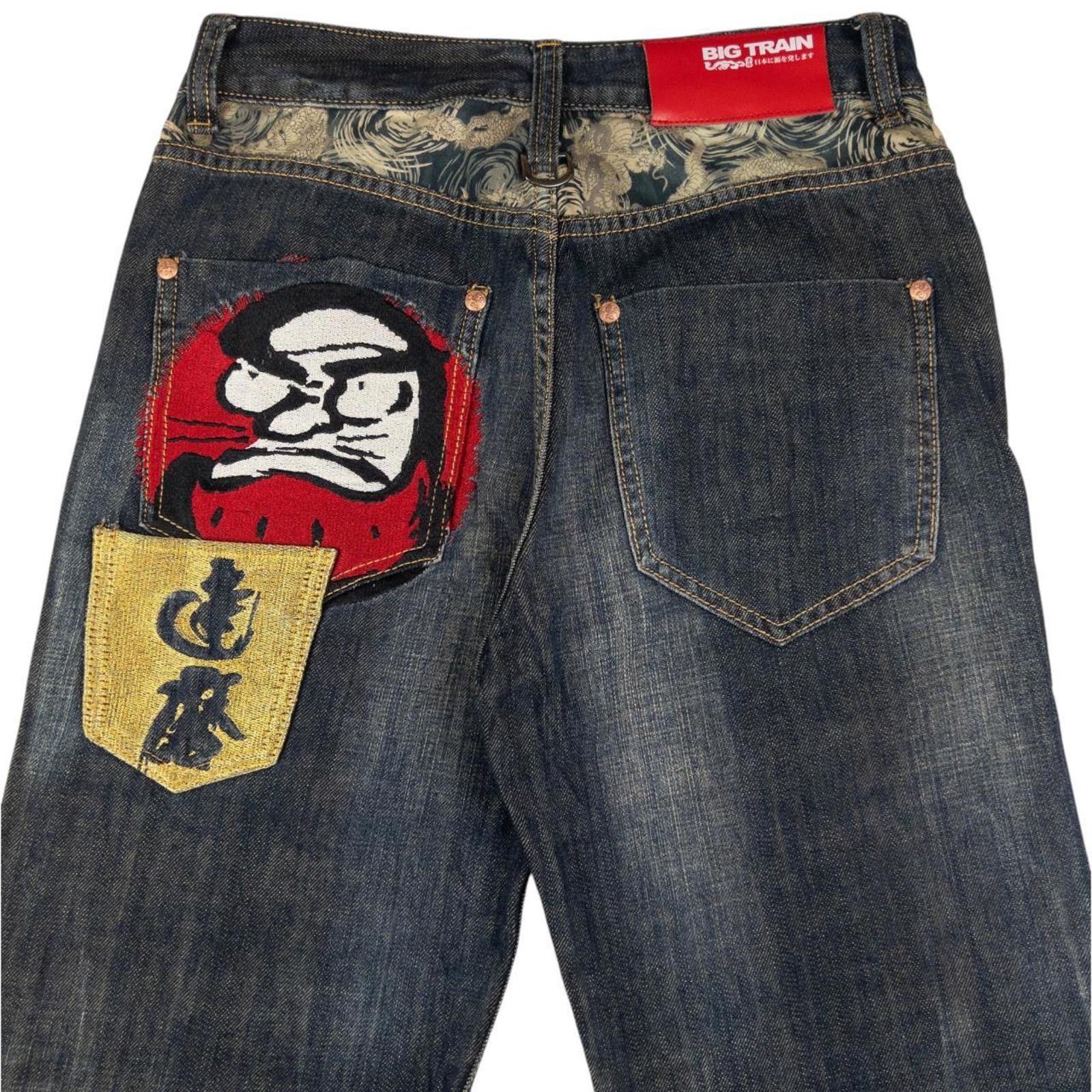 Other Vintage Big Train Embroidered Patchwork Denim Jeans Size W30 Size US 30 / EU 46 - 1 Thumbnail