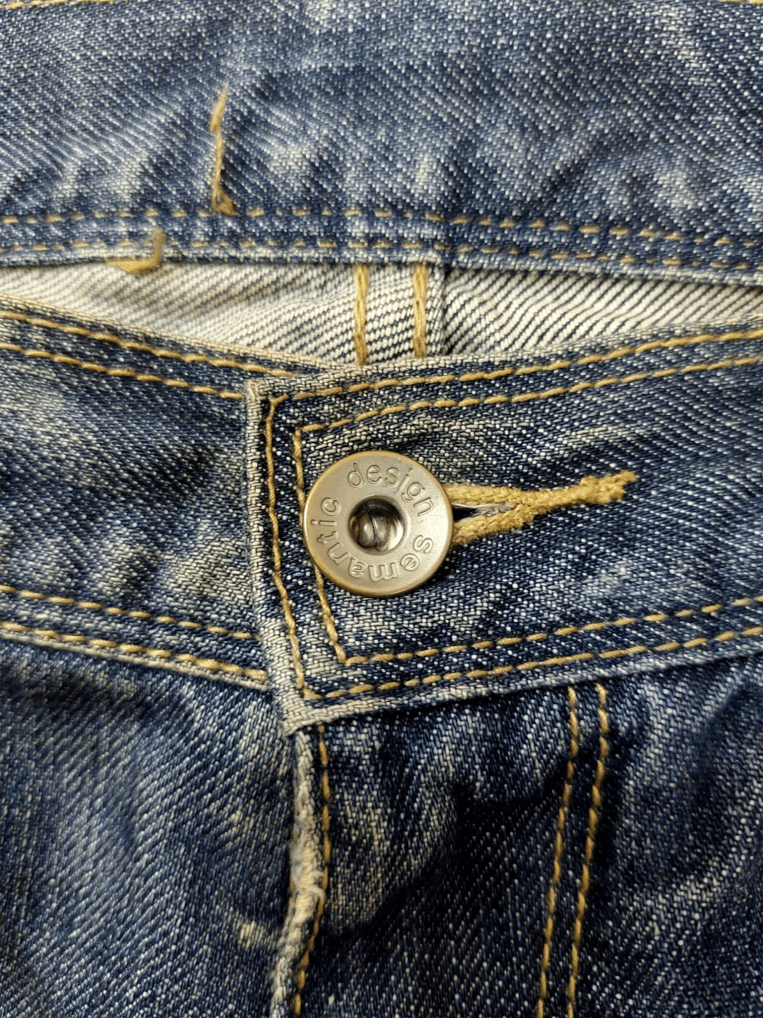 Japanese Brand × semanticdesign Semantic Design Whiskers Distressed Denim Size US 32 / EU 48 - 17 Thumbnail