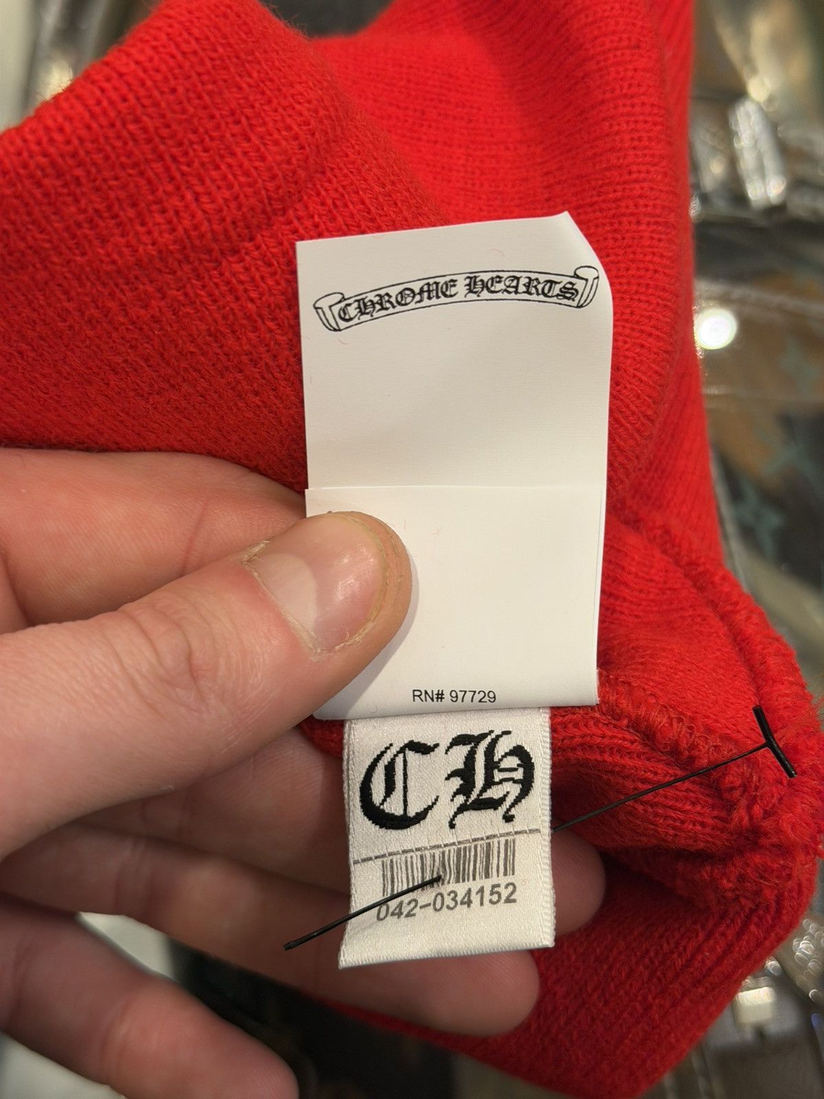 Chrome Hearts Chrome Hearts Logo Embroidered Beanie - Red Size ONE SIZE - 9 Thumbnail