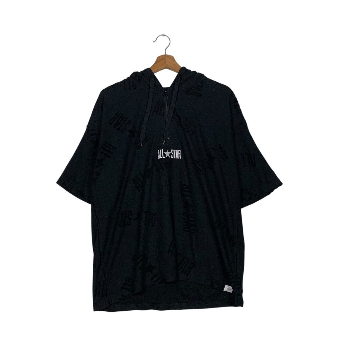 Converse CONVERSE All Star AllOver Logo Short Sleeve Hoodie #1618-C72 Size US L / EU 52-54 / 3 - 1 Thumbnail